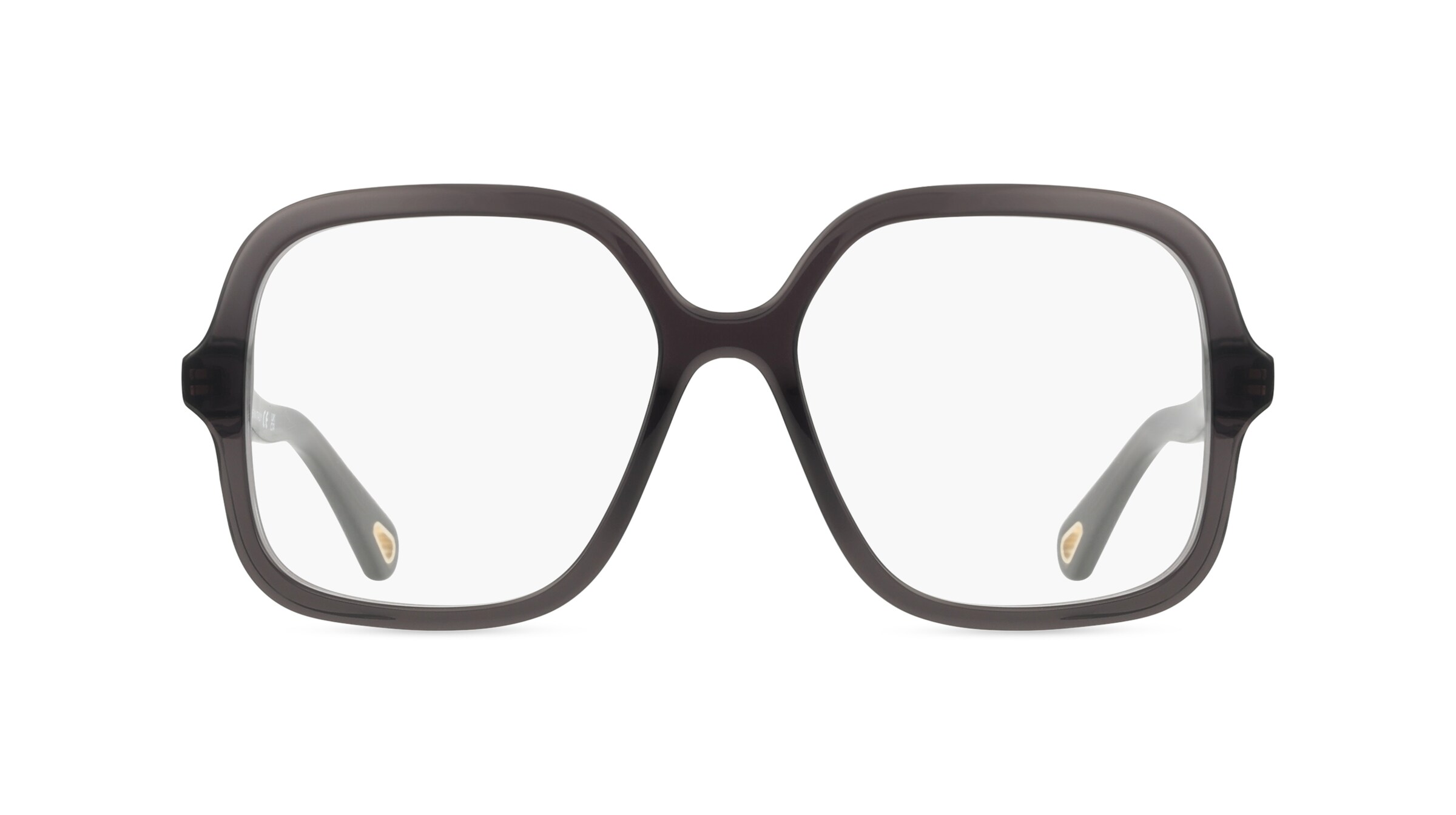 Chloé CH0091O Unisex-Brille inkl. Gläser Vollrand Eckig Acetat-Gestell 54mm/16mm/145mm, Grau