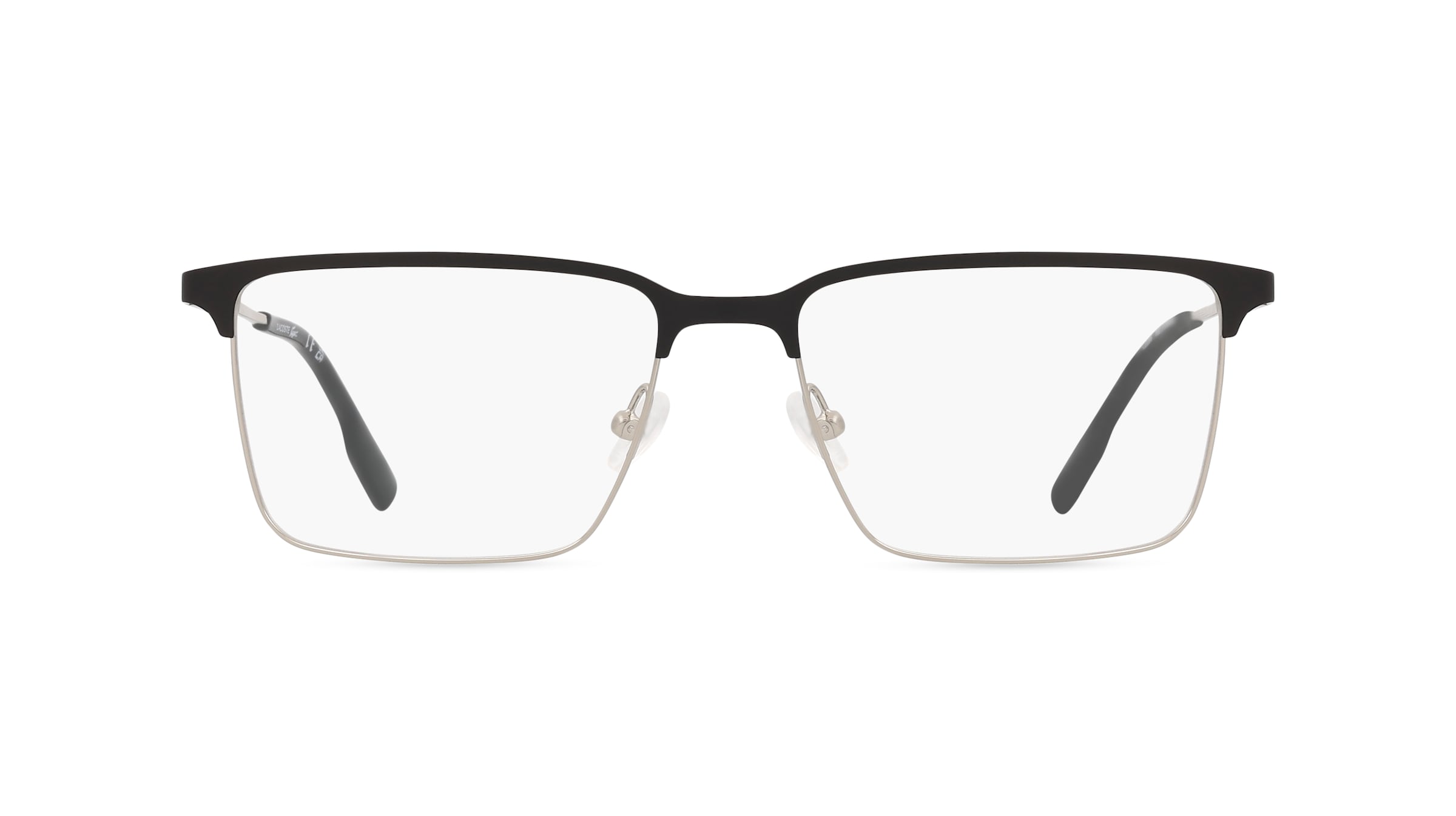 Lacoste L2296 Herren-Brille inkl. Gläser Vollrand Eckig Metall-Gestell 55mm/17mm/145mm, schwarz