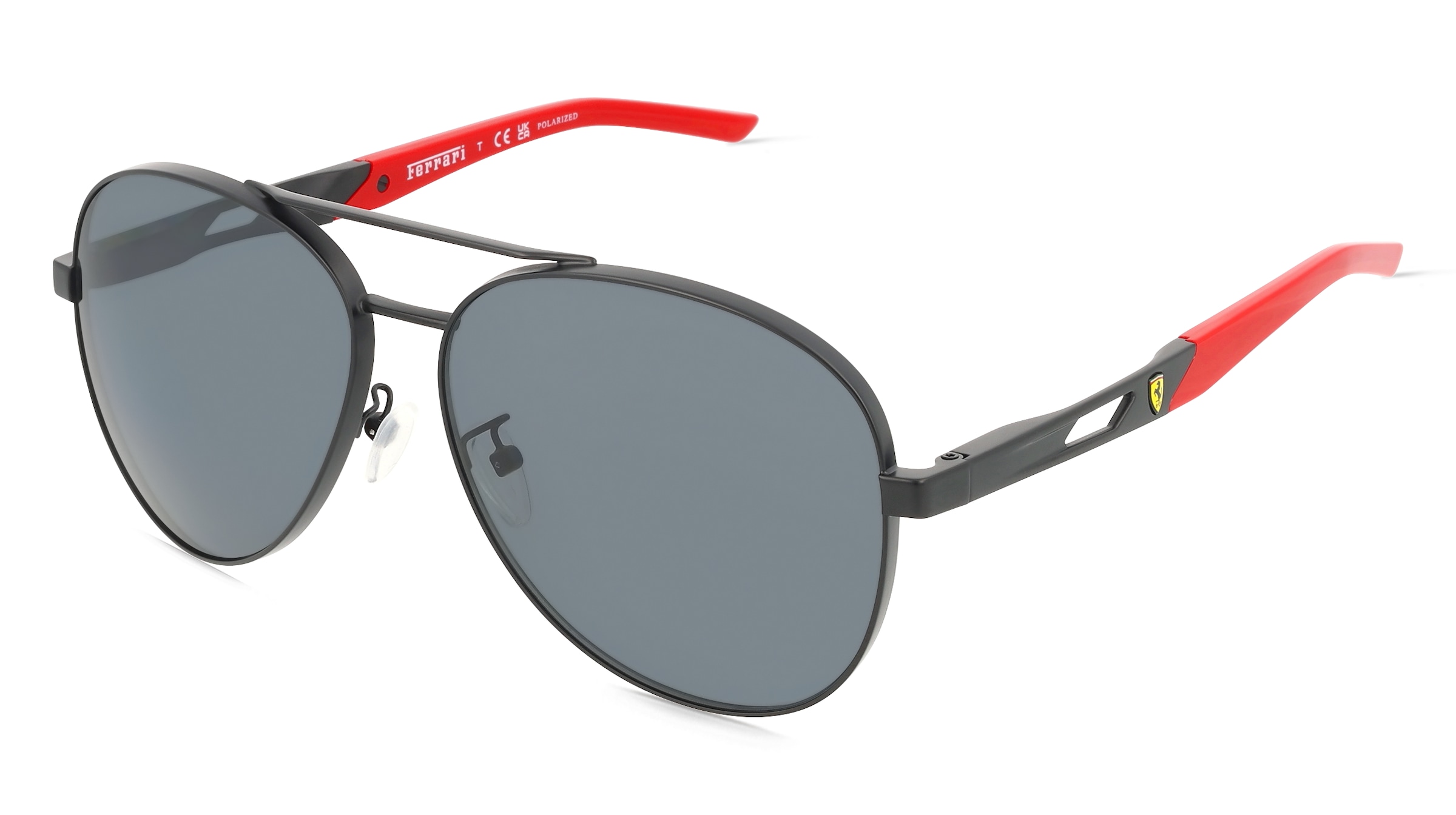 Scuderia Ferrari FZ5002D Unisex-Sonnenbrille Vollrand Pilot Metall-Gestell, Schwarz