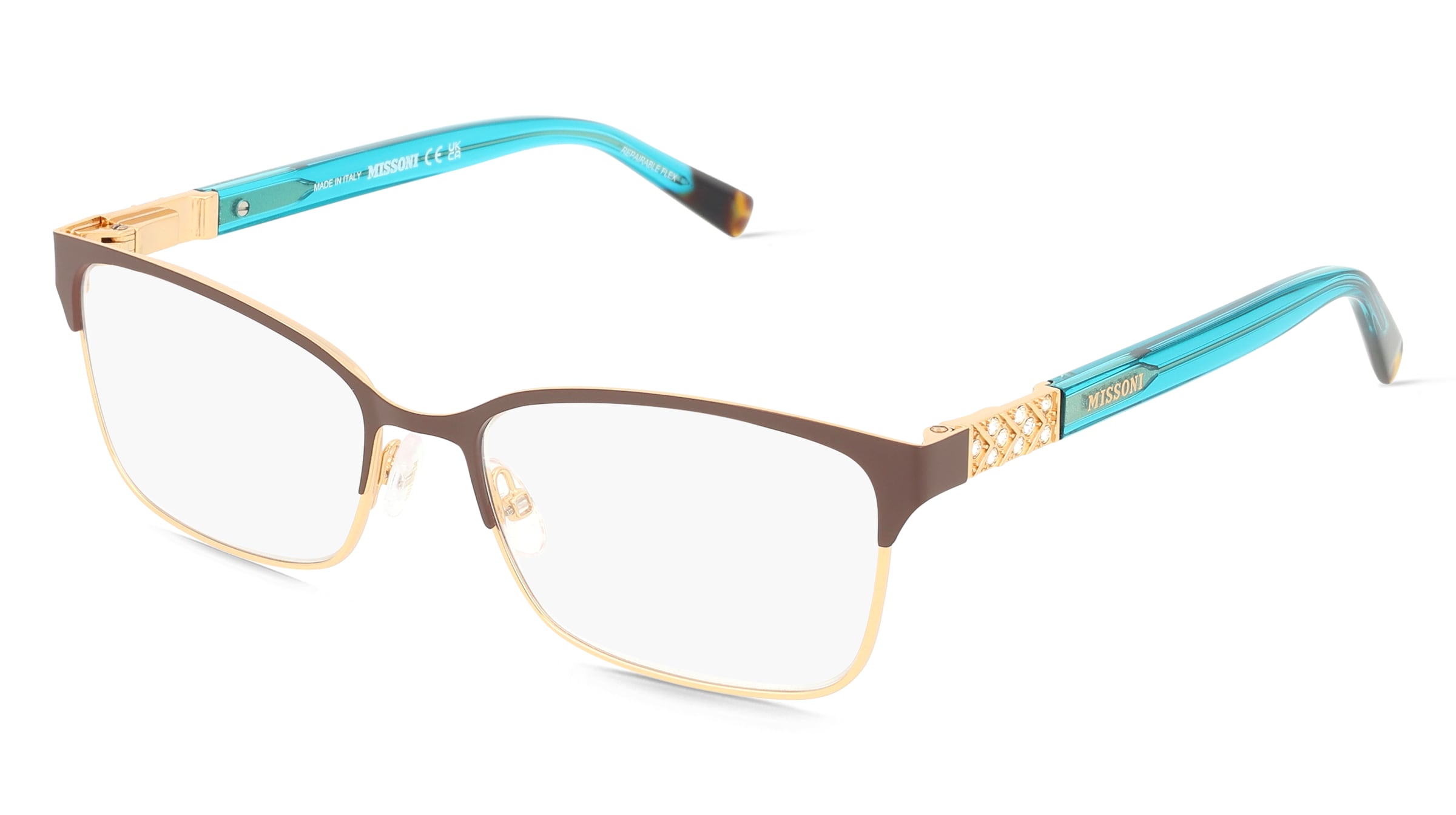 Missoni MIS 0213 Damen-Brille inkl. Gläser Vollrand Eckig Acetat-Gestell 53/16/140, Braun