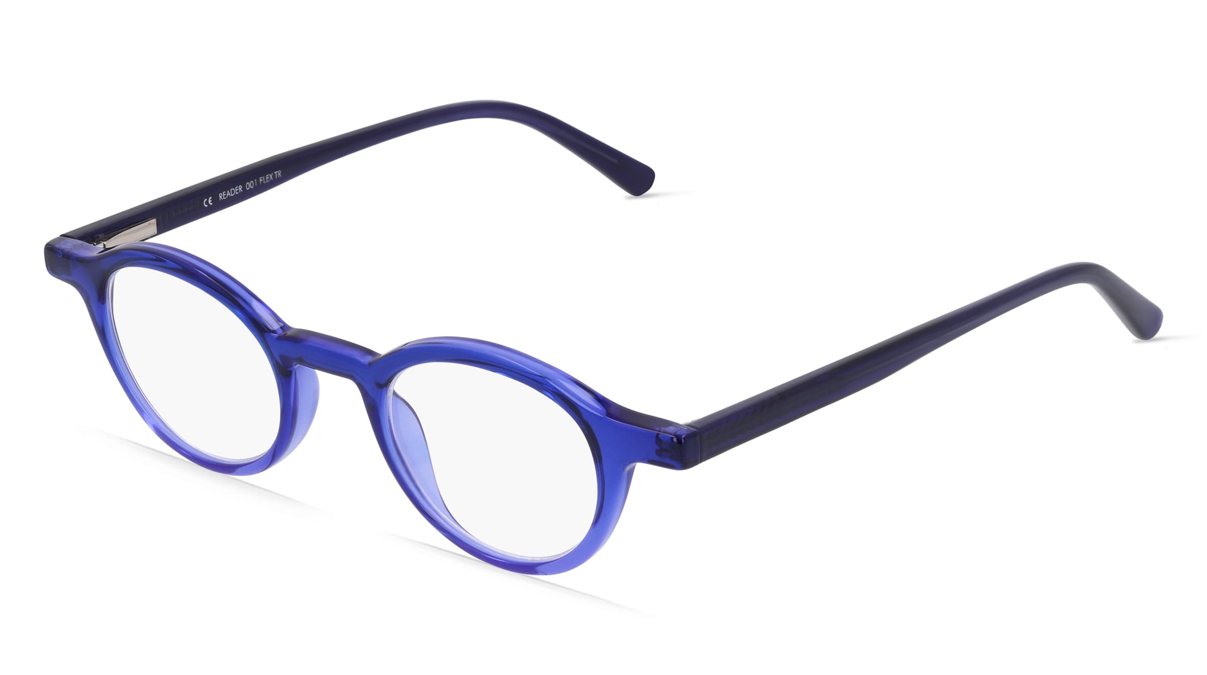 Fielmann READER 001 Unisex-Fertiglesebrille Vollrand Rund Kunststoff-Gestell, Blau