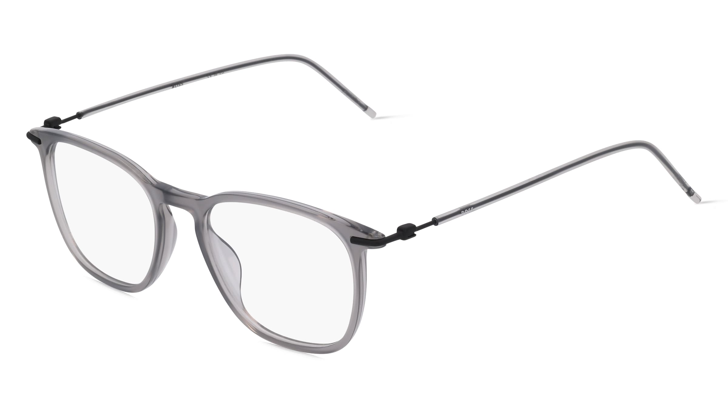 Boss 1313 Herren-Brille inkl. Gläser Vollrand Quadratisch Acetat-Gestell 50/18/145, Grau