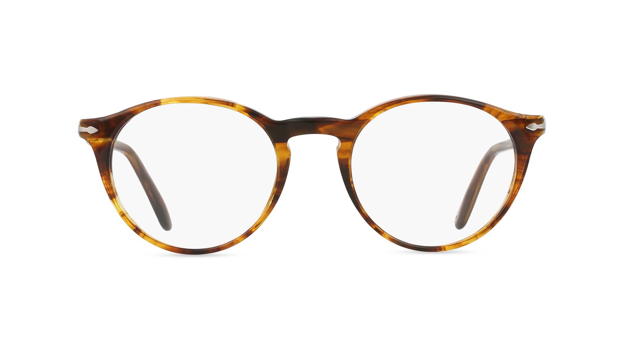 Persol 0PO3092V Herren-Brille inkl. Gläser Vollrand Panto Acetat-Gestell 48mm/19mm/145mm, braun