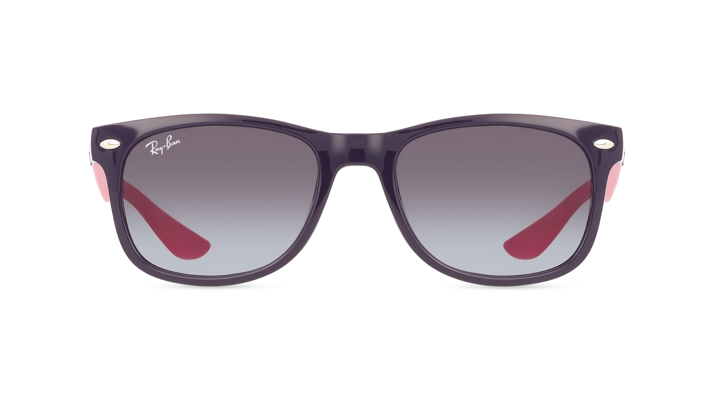 Ray-Ban Junior RJ 9052S NEW WAYFARER Jugend-Sonnenbrille Vollrand Eckig Kunststoff-Gestell, lila