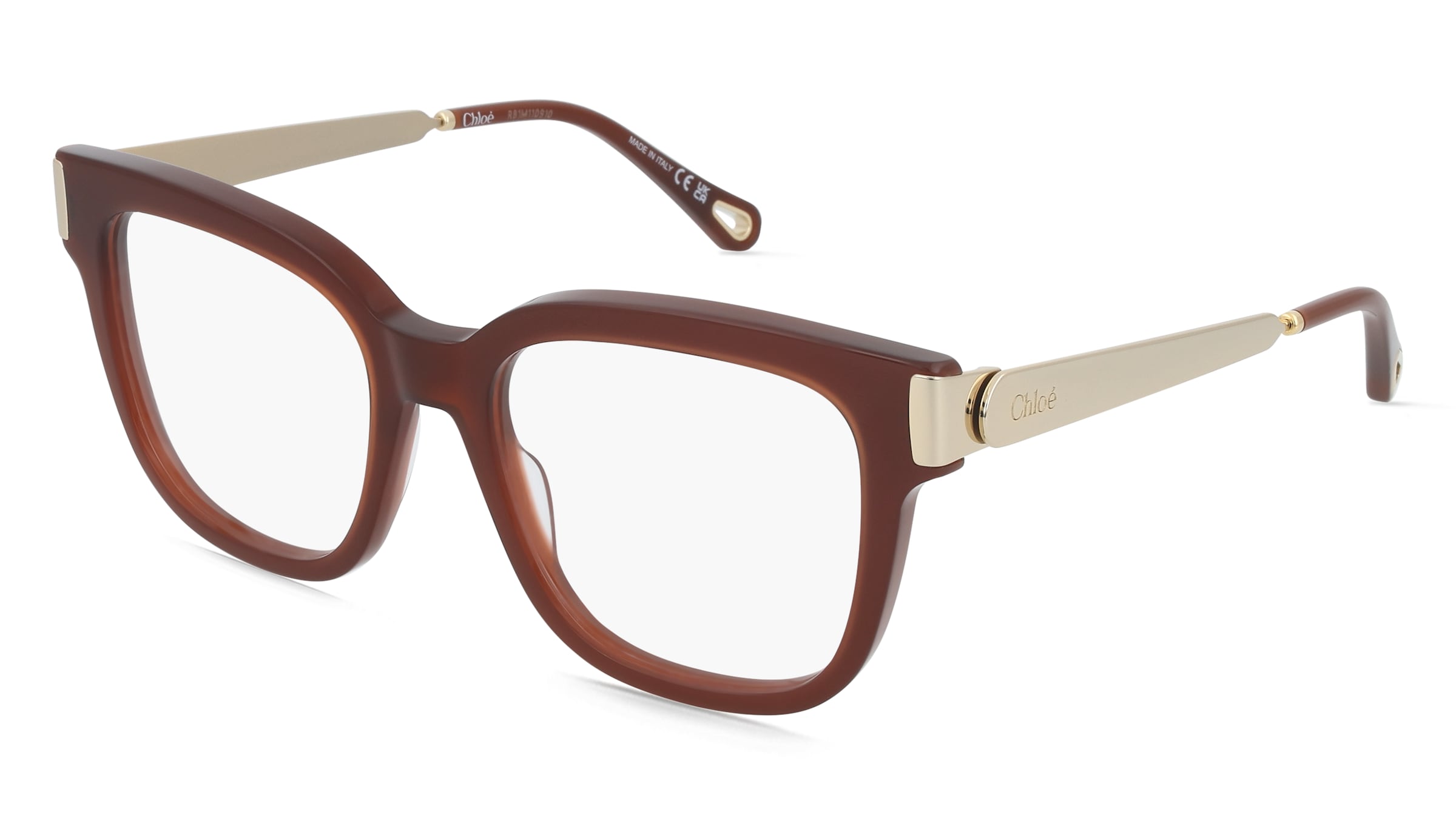 Chloé CH0353O Damen-Brille inkl. Gläser Vollrand Eckig Acetat-Gestell 52/18/140, Braun