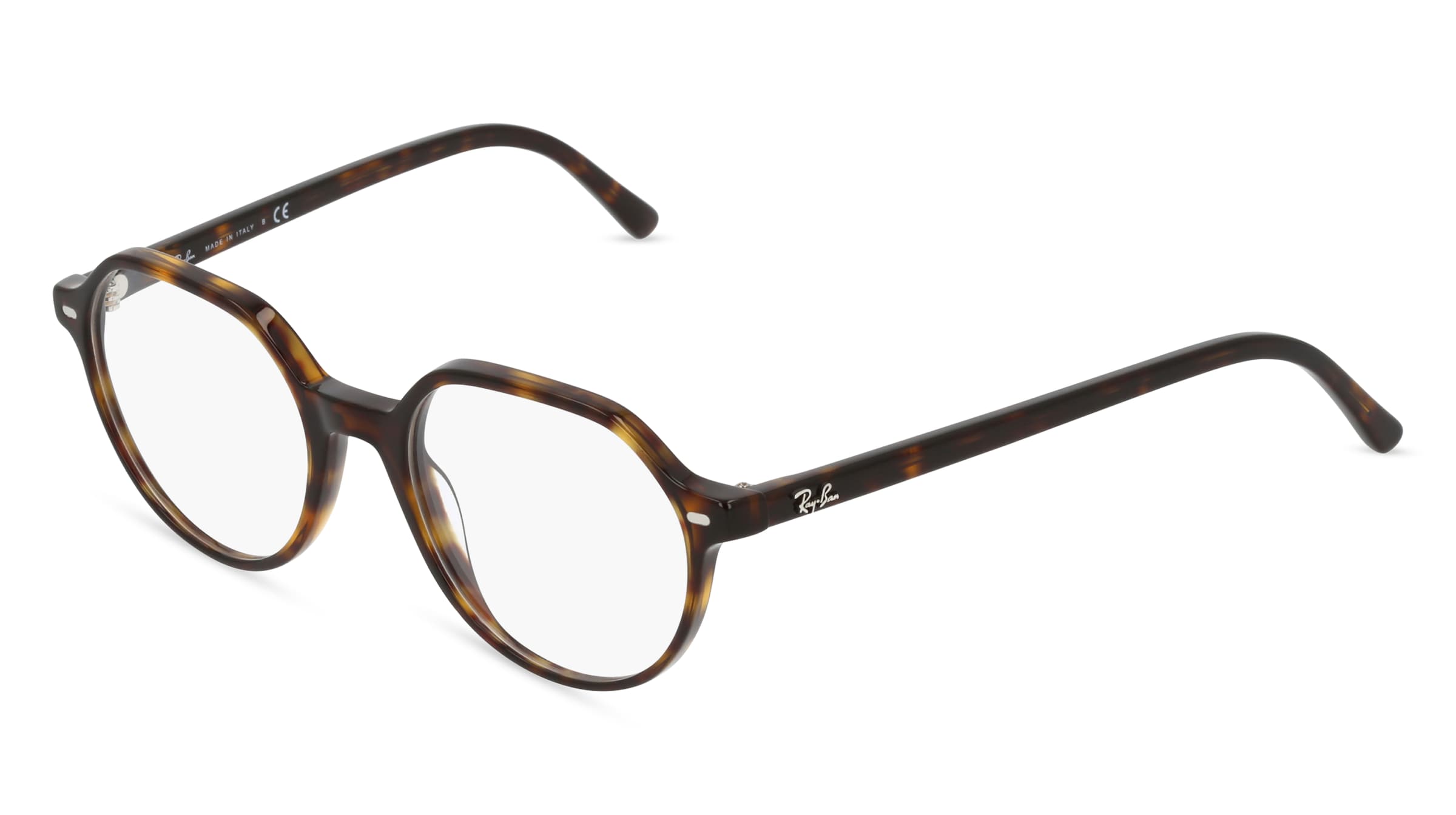 Ray-Ban RB 5395 Unisex-Brille inkl. Gläser Vollrand Panto Kunststoff-Gestell 49/18/140, Havanna