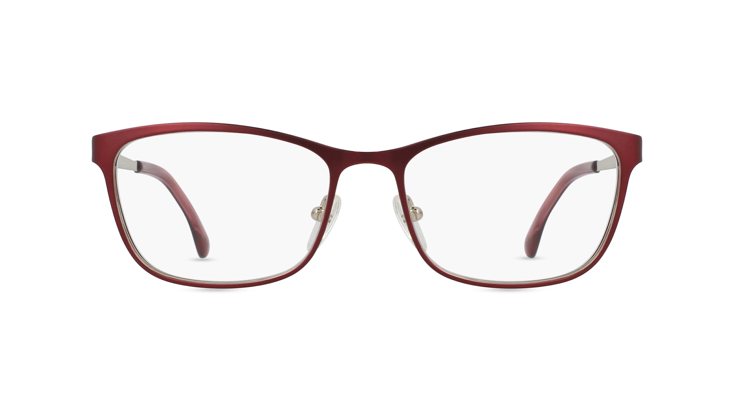 Fielmann MC 559 MOD FLEX CL Damen-Brille inkl. Gläser Vollrand Eckig Edelstahl-Gestell 53mm/17mm/135mm, rot