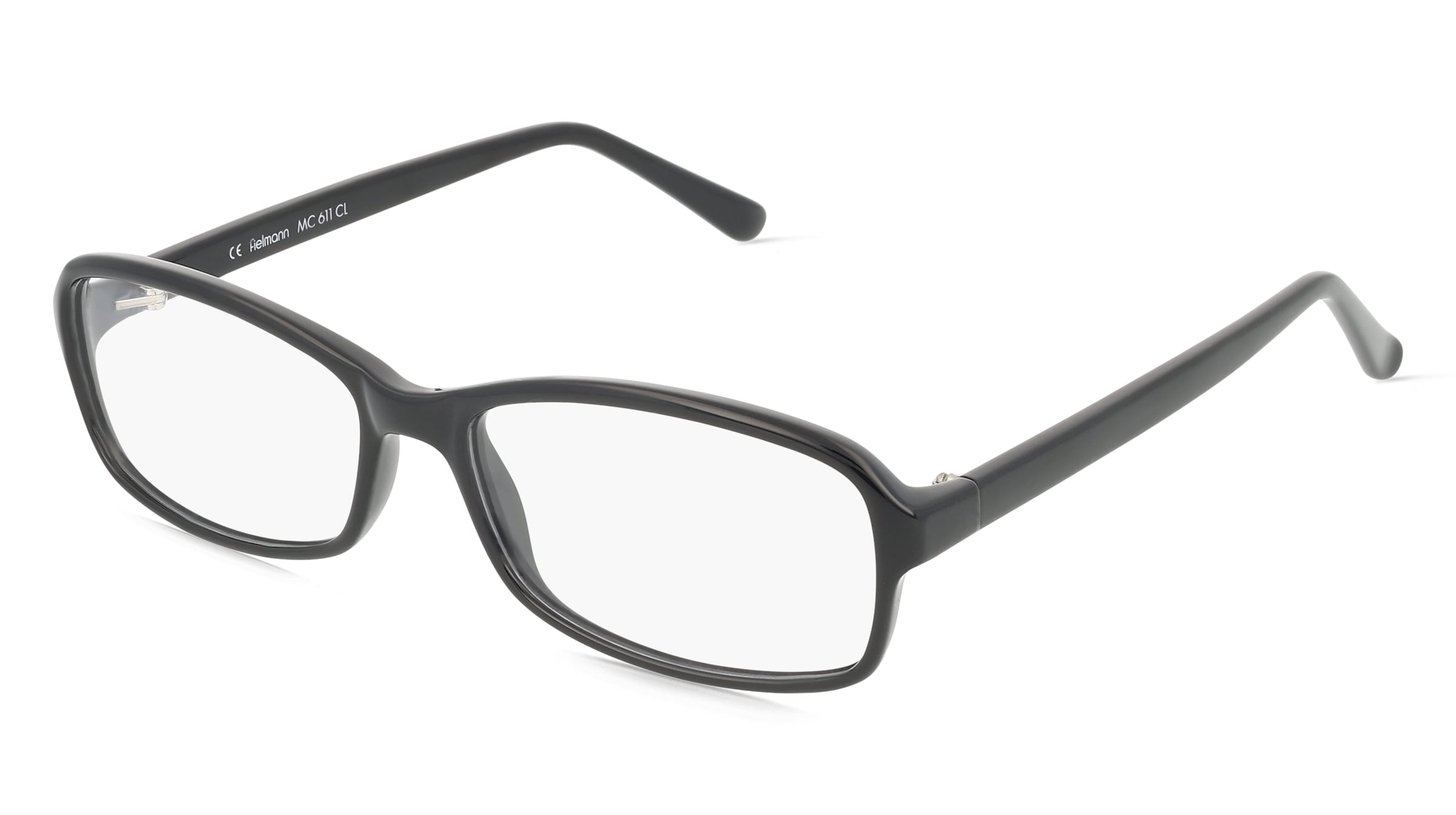 Fielmann MC 611 CL Damen-Brille inkl. Gläser Vollrand Quadratisch Propionat-Gestell 52/15/130, Schwarz
