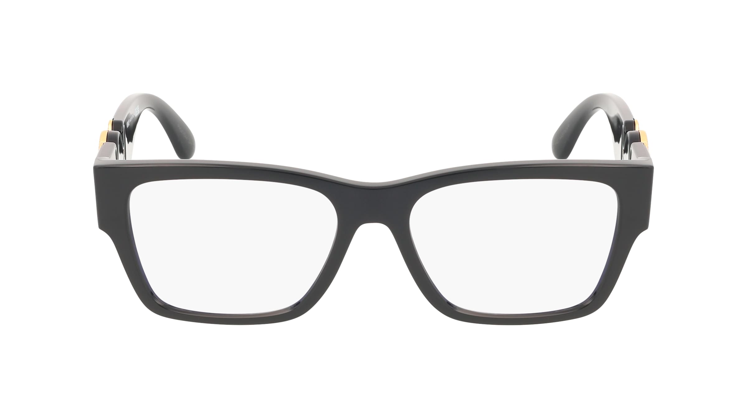 Versace VE3368U Herren-Brille inkl. Gläser Vollrand Pilot Kunststoff-Gestell 55mm/17mm/140mm, Schwarz