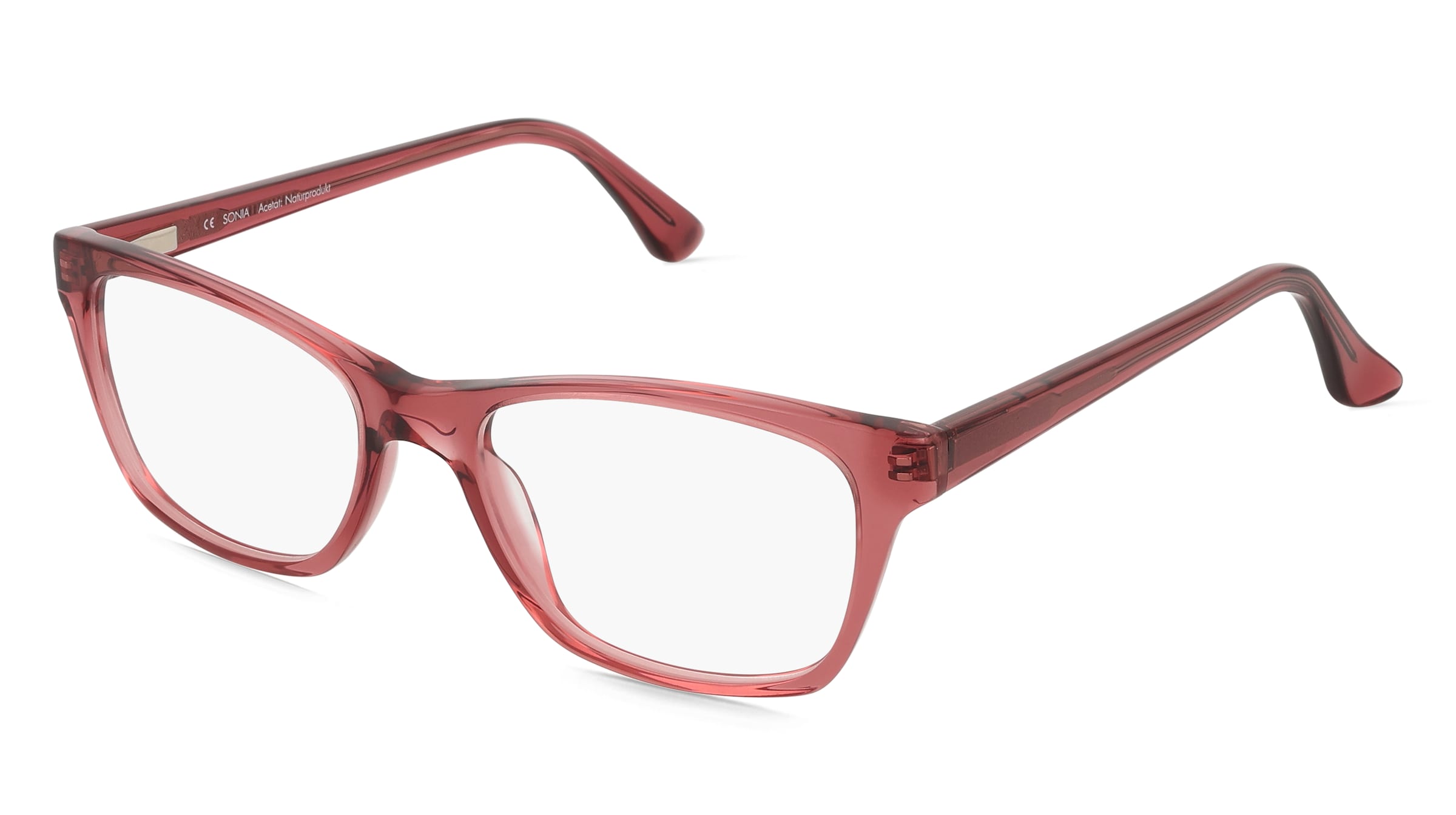 Fielmann ABC 089 FLEX CL SONIA Damen-Brille inkl. Gläser Vollrand Quadratisch Acetat-Gestell 52/17/140, Pink