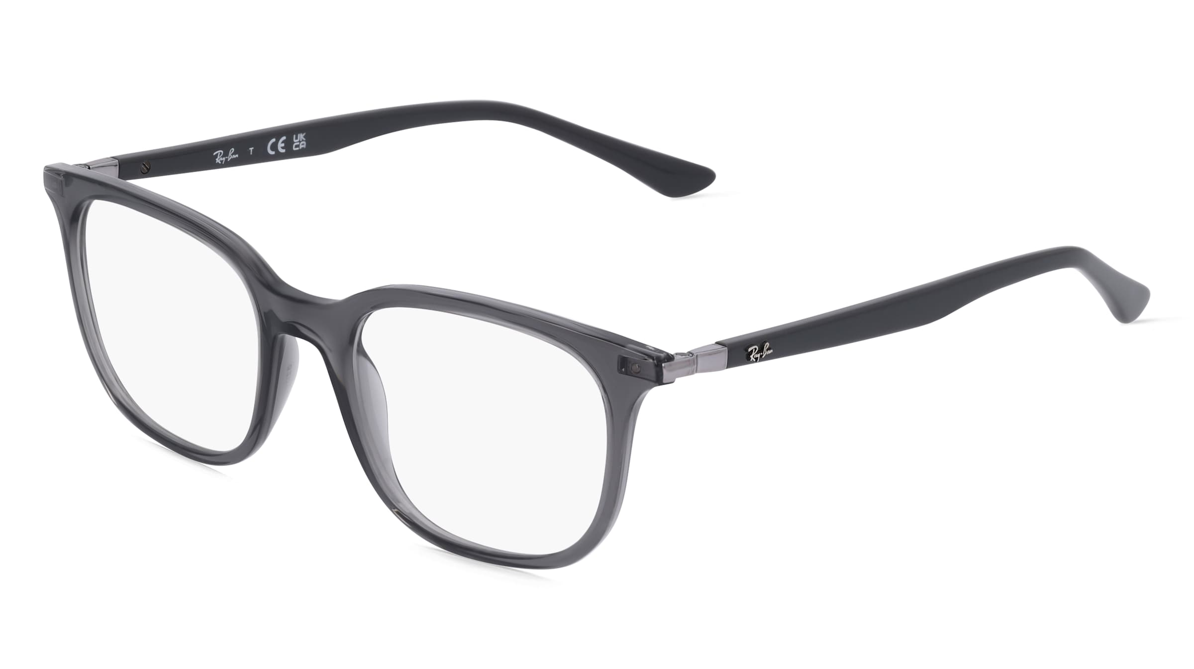 Ray-Ban RX7211 Unisex-Brille inkl. Gläser Vollrand Quadratisch Acetat-Gestell 52/19/145, Grau