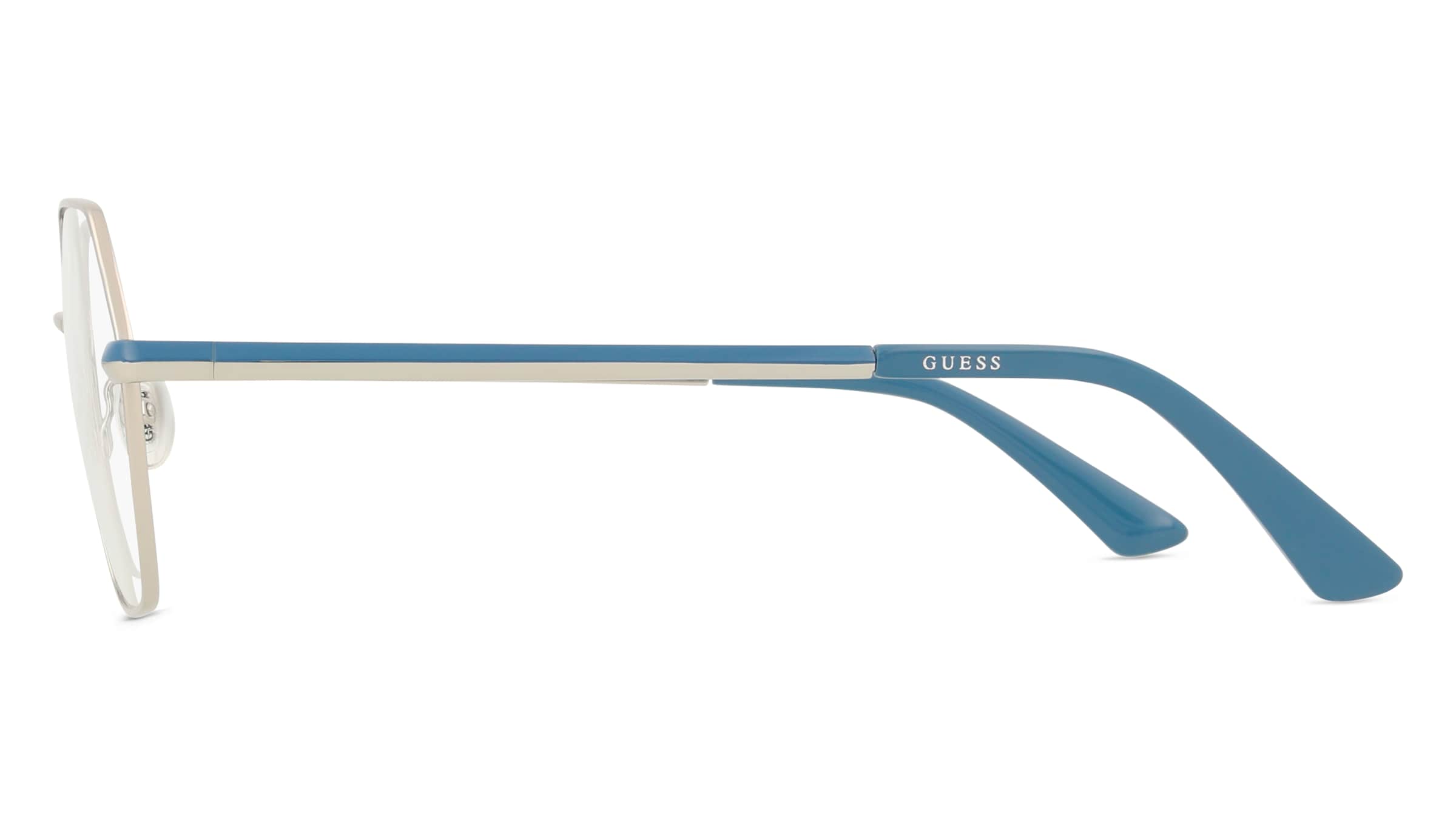 Thumbnail - Guess GU2869 Unisex-Brille inkl. Gläser Vollrand Achteckig Metall-Gestell 53mm/17mm/140mm, blau