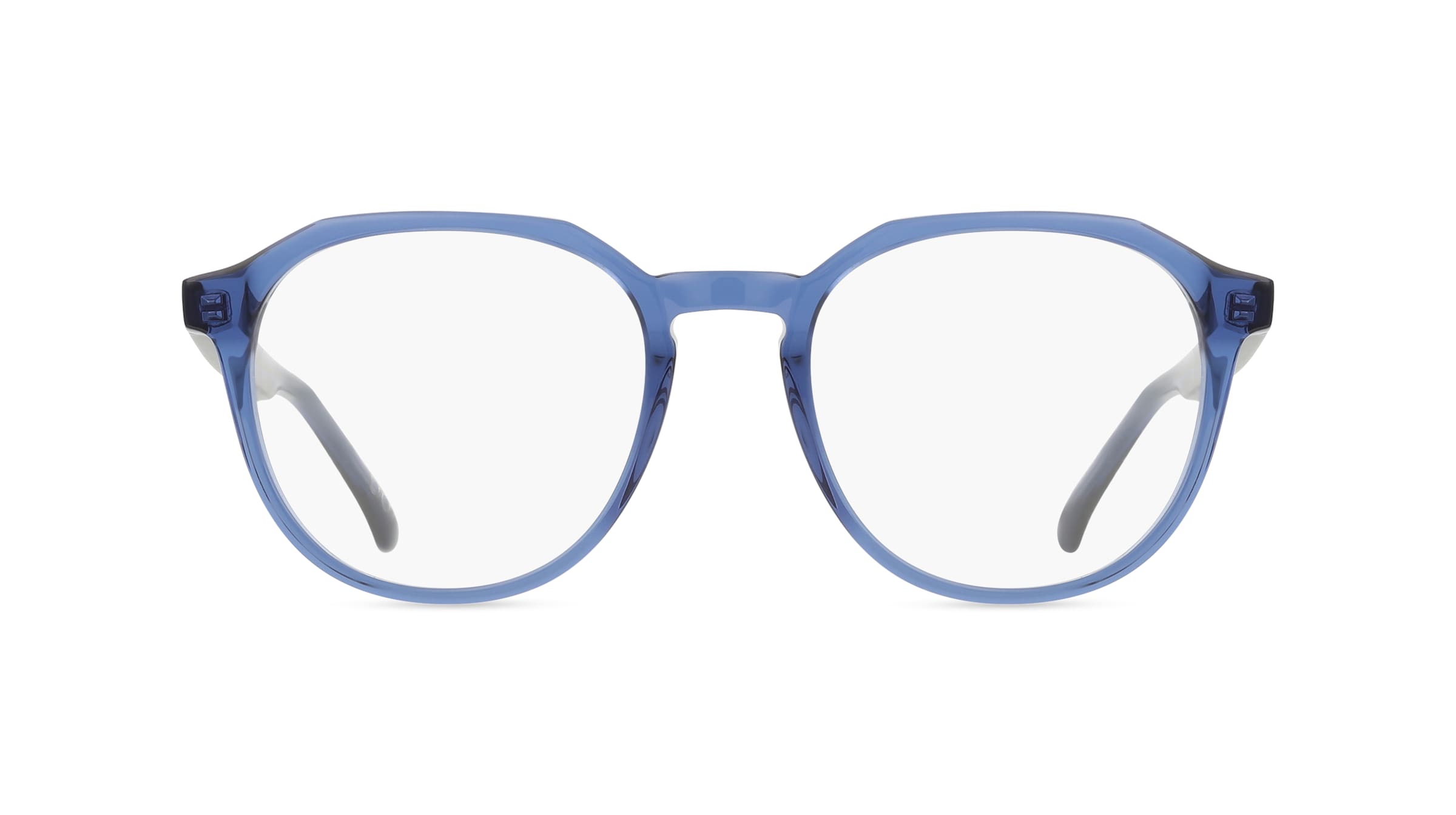 Fielmann AB 007 CL Unisex-Brille inkl. Gläser Vollrand Panto Acetat-Gestell 53mm/20mm/145mm, blau