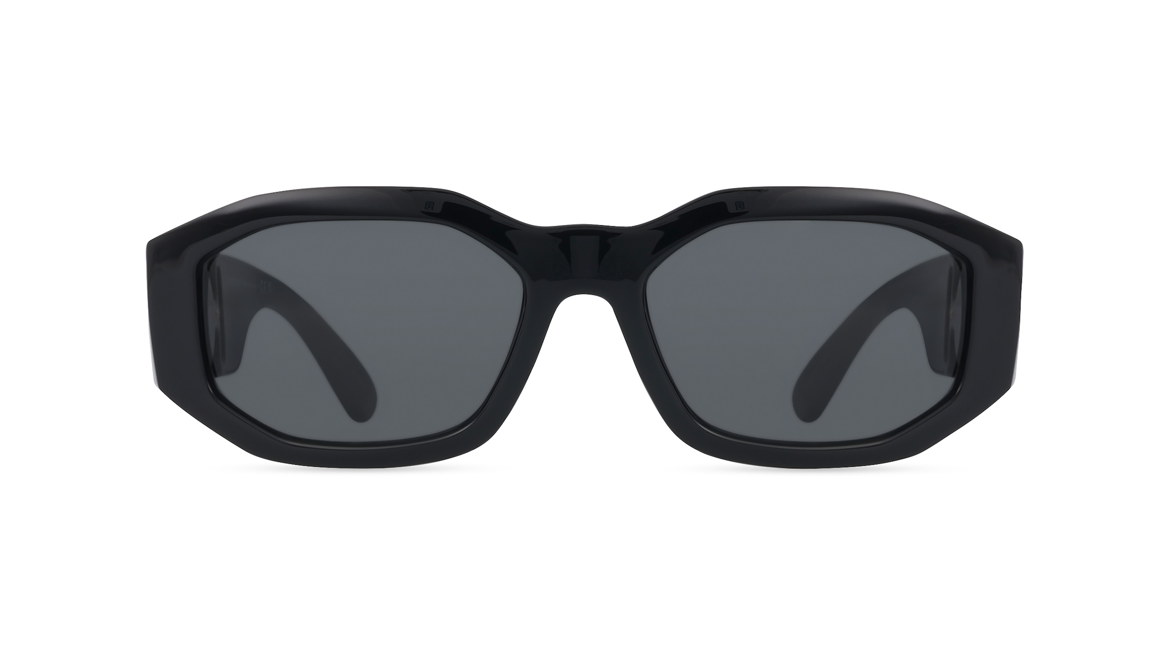 Versace VE4361 Unisex-Sonnenbrille Vollrand Achteckig Kunststoff-Gestell, Schwarz