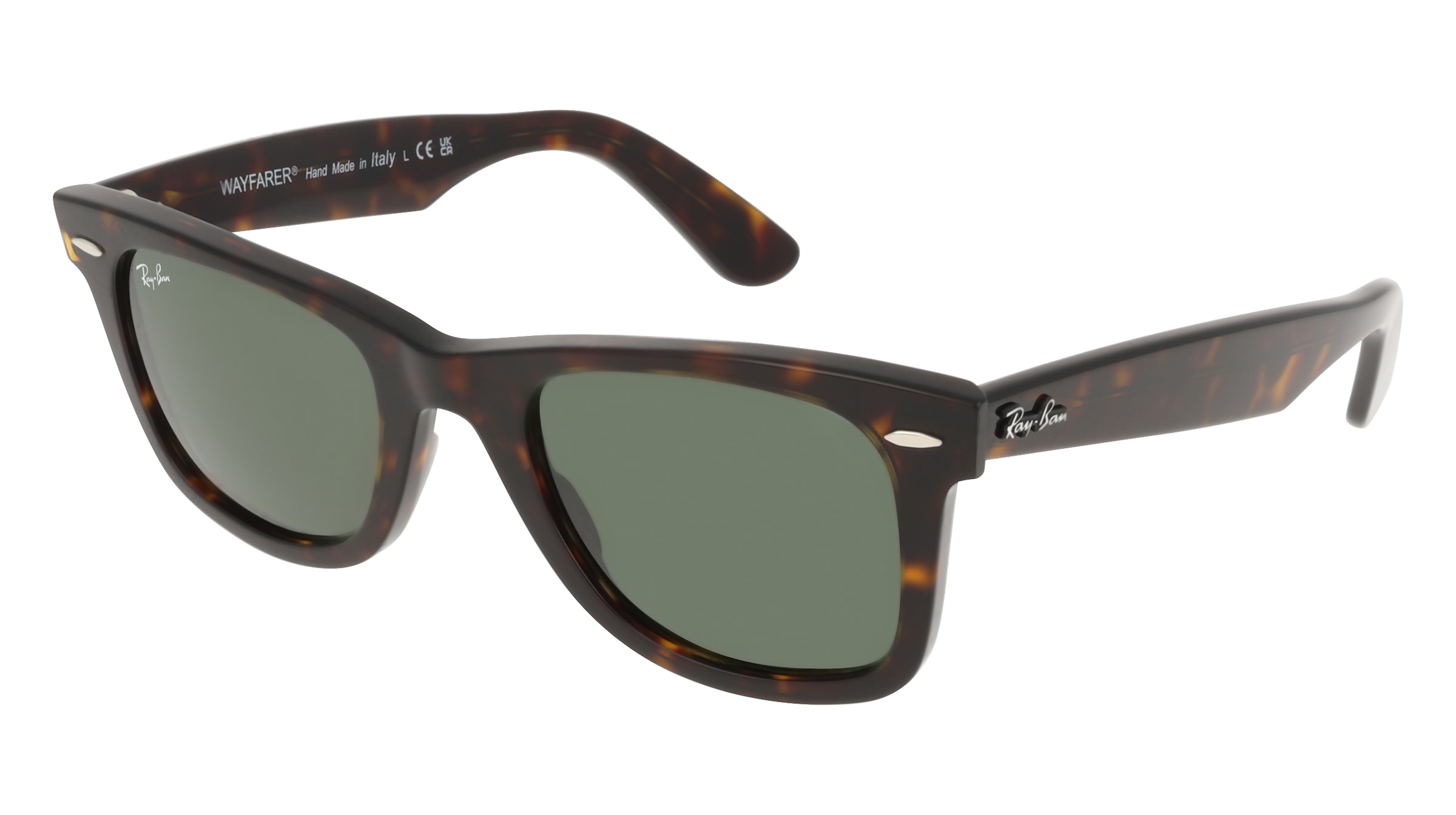 Ray-Ban RB 2140 WAYFARER Unisex-Sonnenbrille Vollrand Quadratisch Acetat-Gestell, Havanna