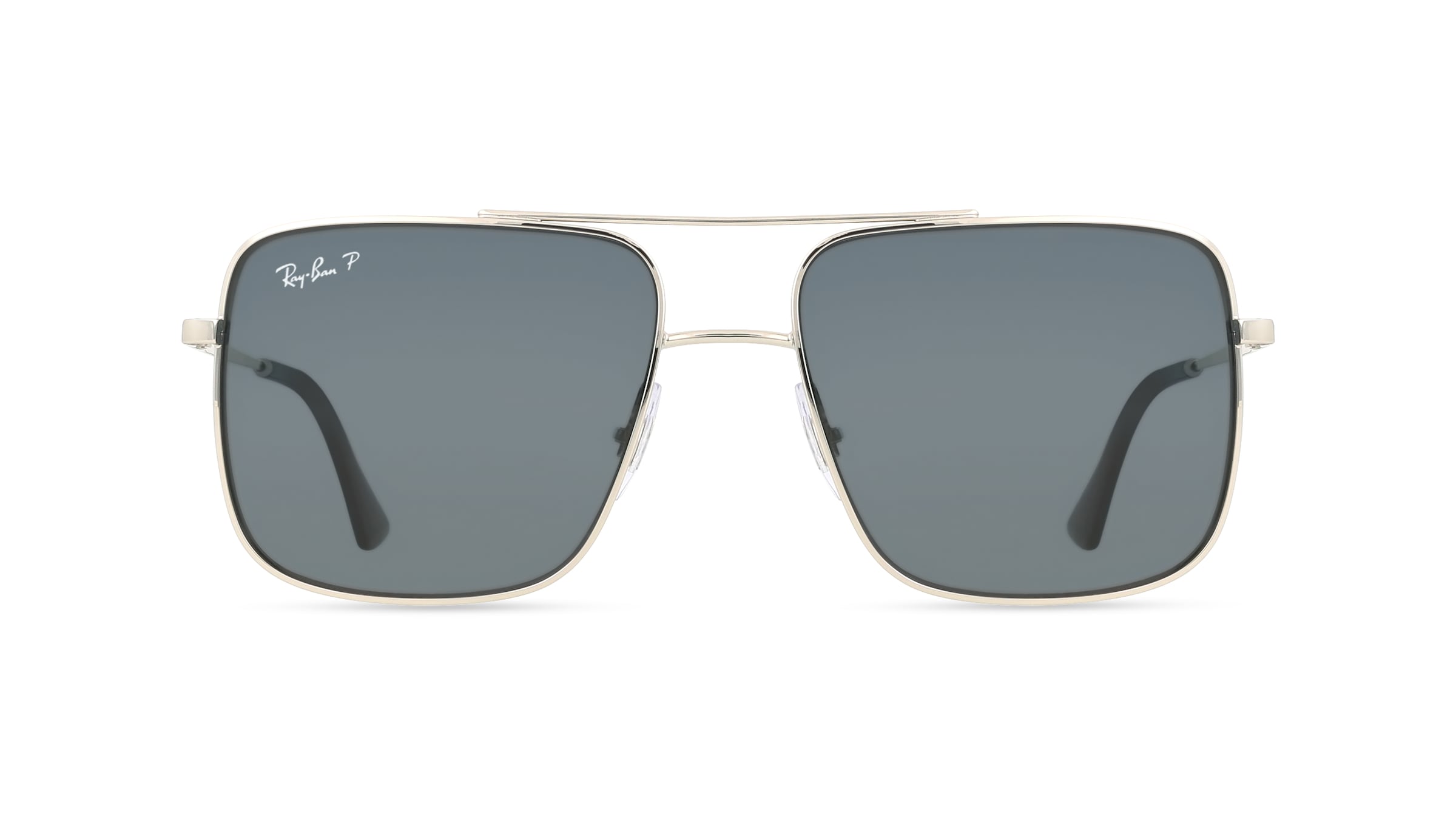 Ray-Ban 0RB3758 ARI Unisex-Sonnenbrille Vollrand Quadratisch Metall-Gestell, Silber
