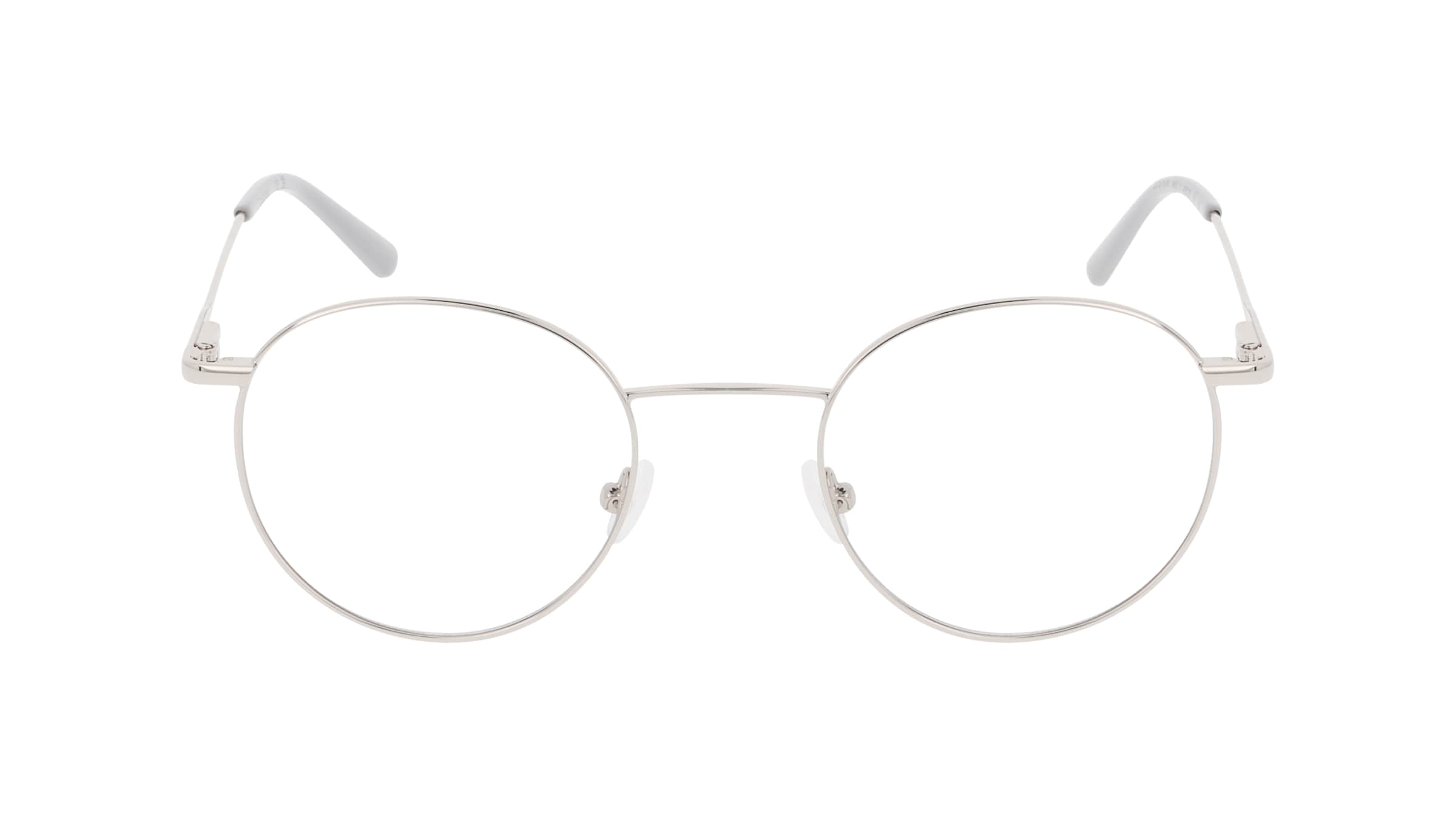 Calvin Klein CK19119 N Unisex-Brille inkl. Gläser Vollrand Rund Metall-Gestell 49/20/145, Silber