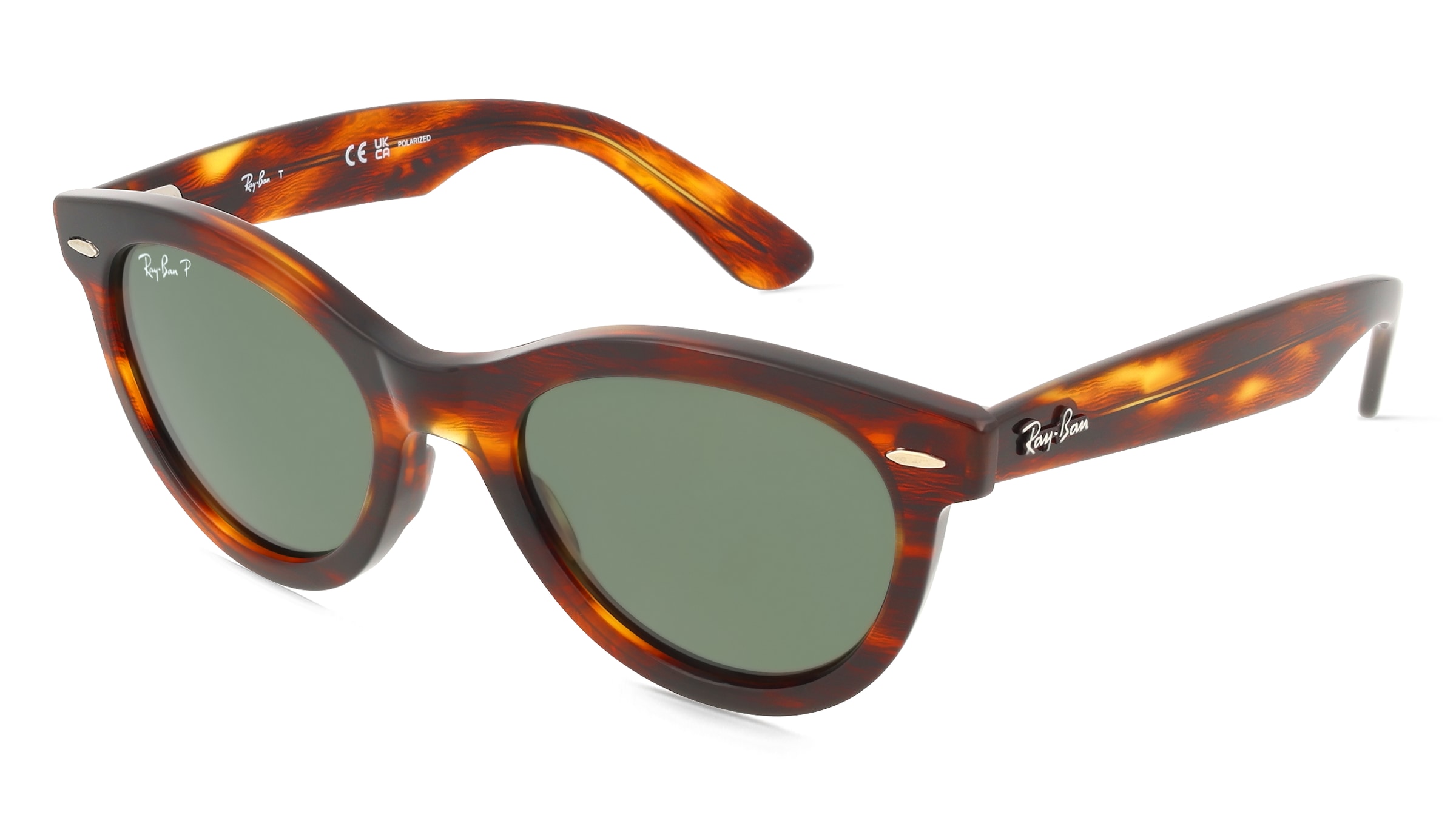 Ray-Ban 0RB2241 Unisex-Sonnenbrille Vollrand Rund Propionat-Gestell, Havanna