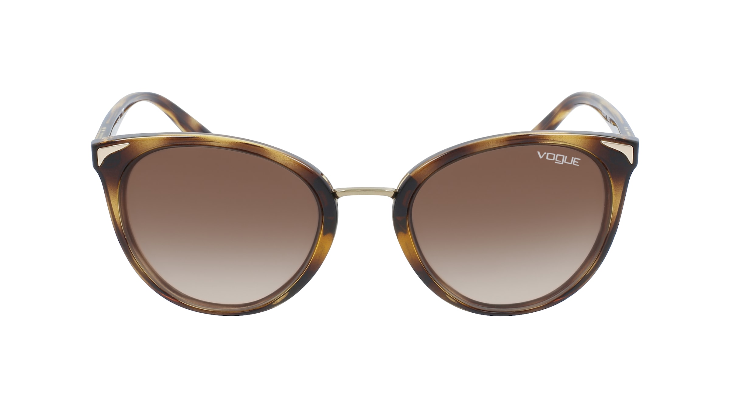 Vogue VO5230S Damen-Sonnenbrille Vollrand Butterfly Kunststoff-Gestell, Havanna