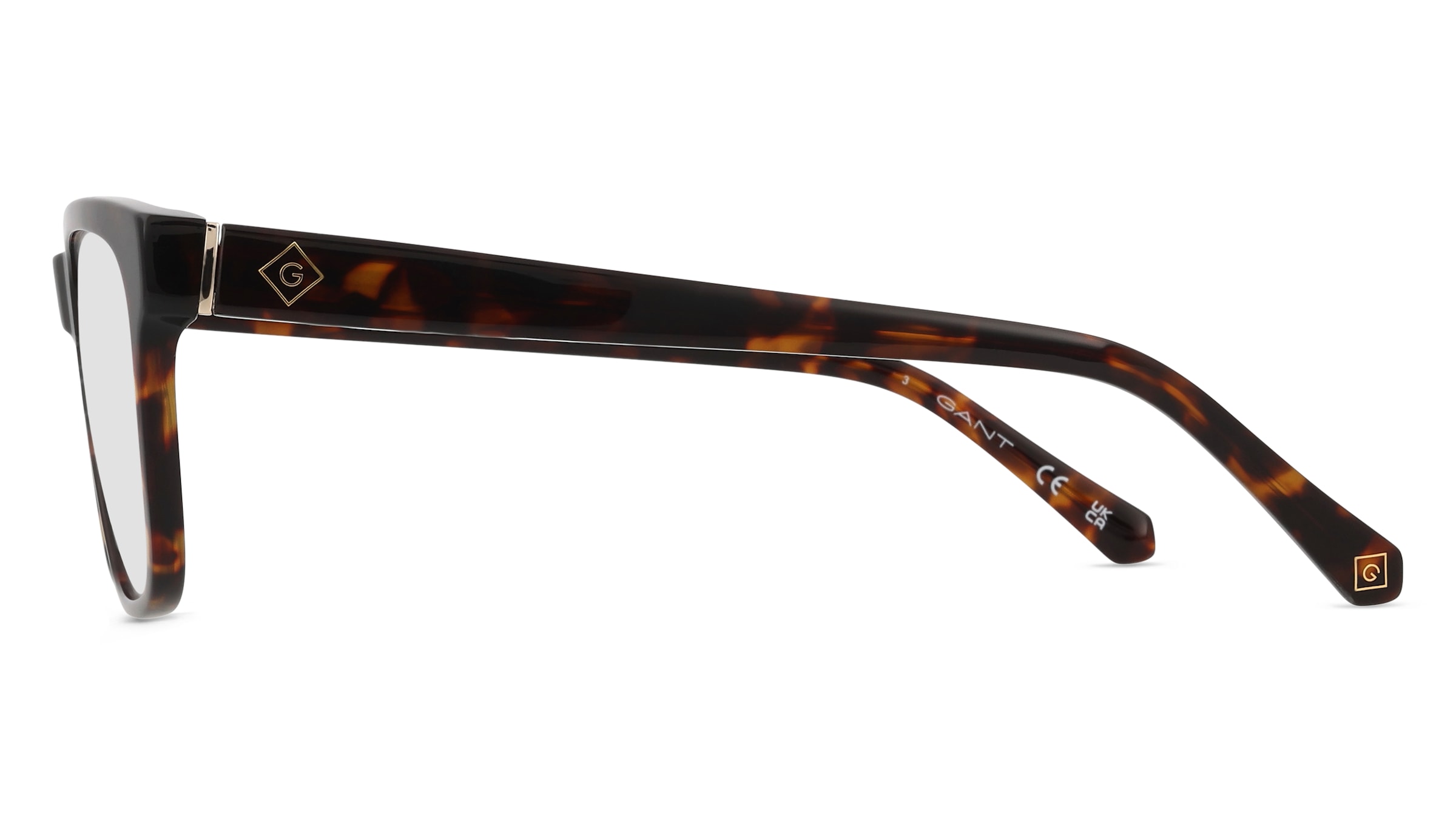 Thumbnail - Gant GA3283 Unisex-Brille inkl. Gläser Vollrand Eckig Acetat-Gestell 55/18/145, braun