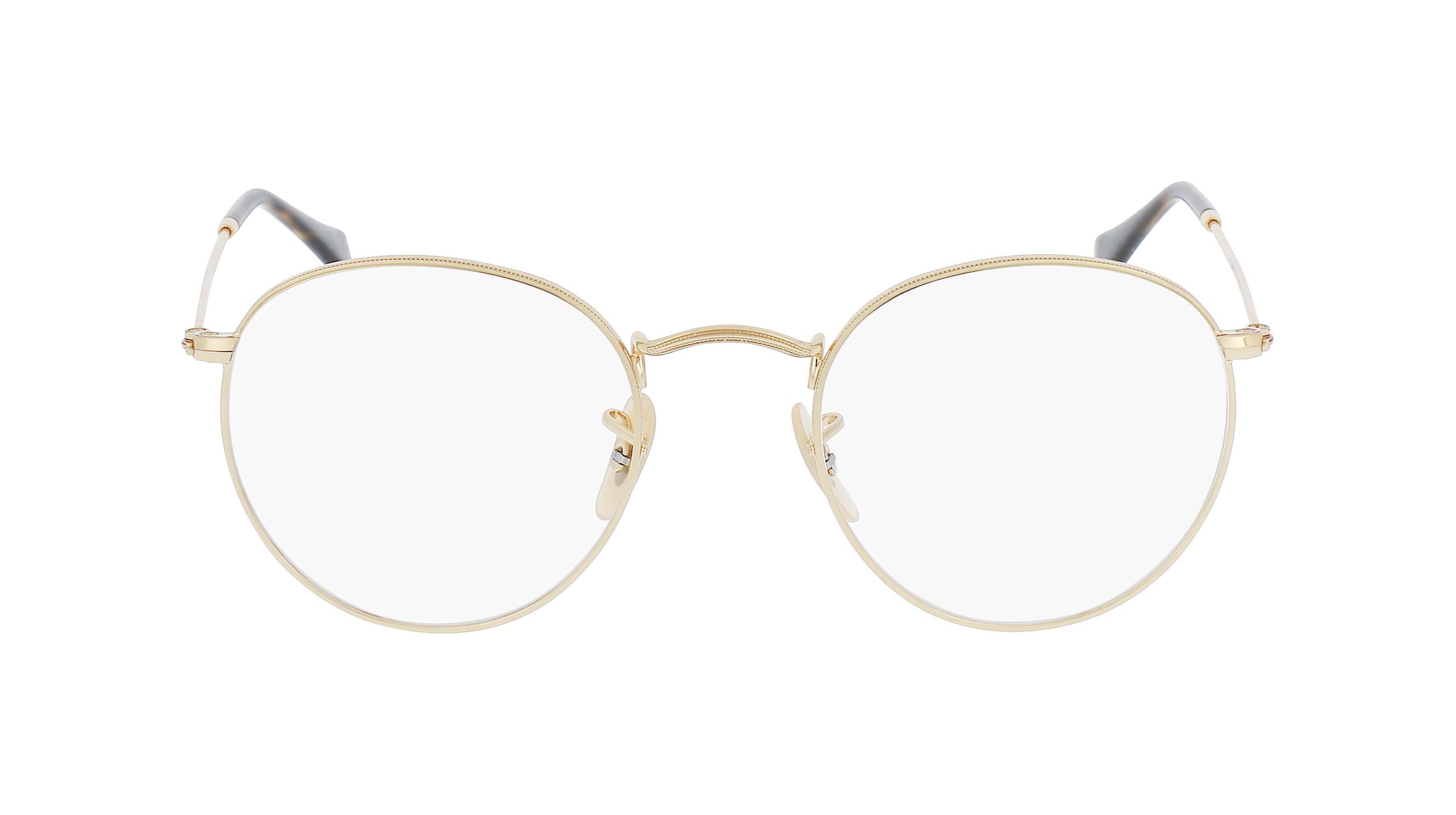 Ray-Ban RB 3447 V Unisex-Brille inkl. Gläser Vollrand Panto Metall-Gestell 50mm/21mm/145mm, gold