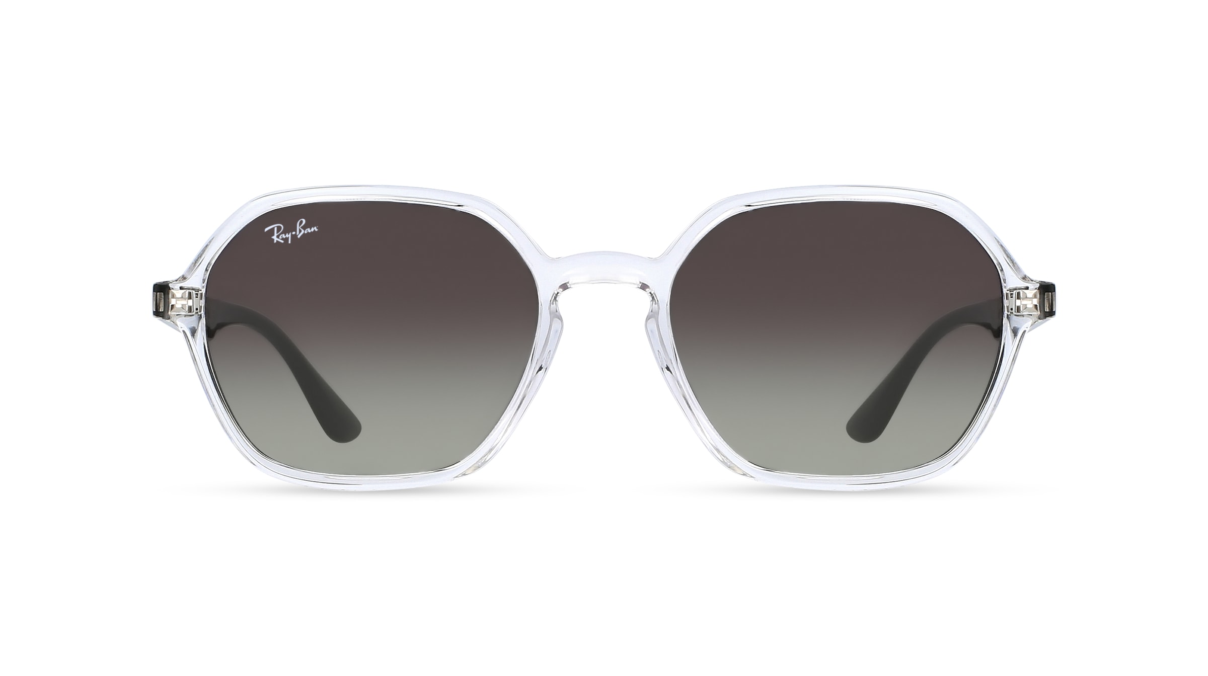 Ray-Ban RB 4361 Unisex-Sonnenbrille Vollrand Quadratisch Acetat-Gestell, transparent