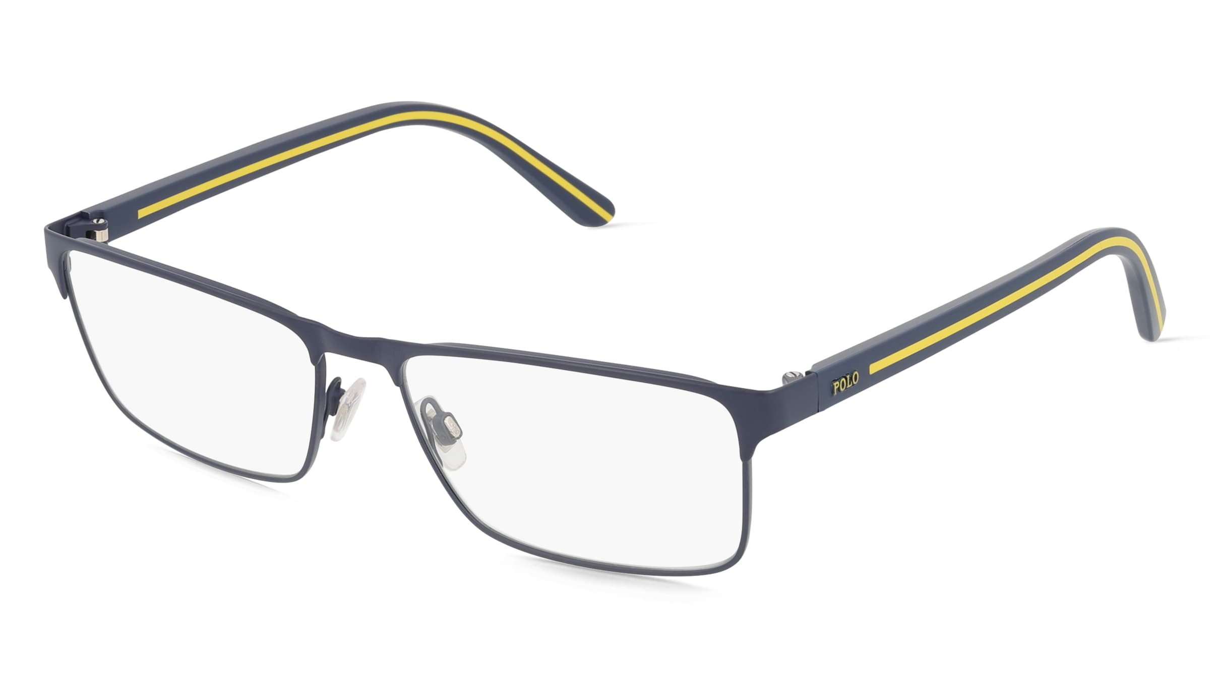Polo Ralph Lauren PH1207 Herren-Brille inkl. Gläser Vollrand Quadratisch Metall-Gestell 56/16/145, Blau