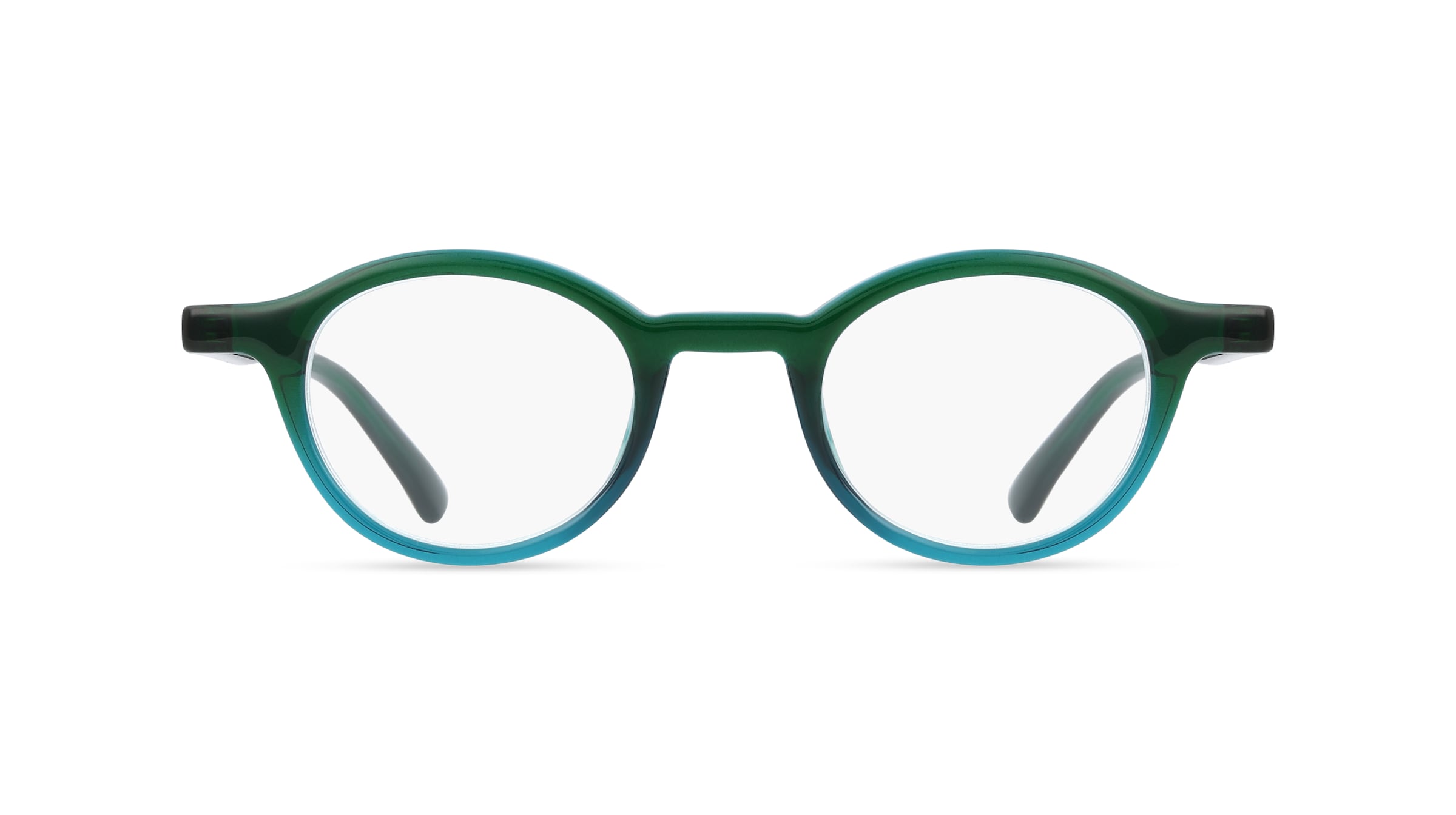 Fielmann READER 001 Unisex-Brille Vollrand Rund Kunststoff-Gestell, grün