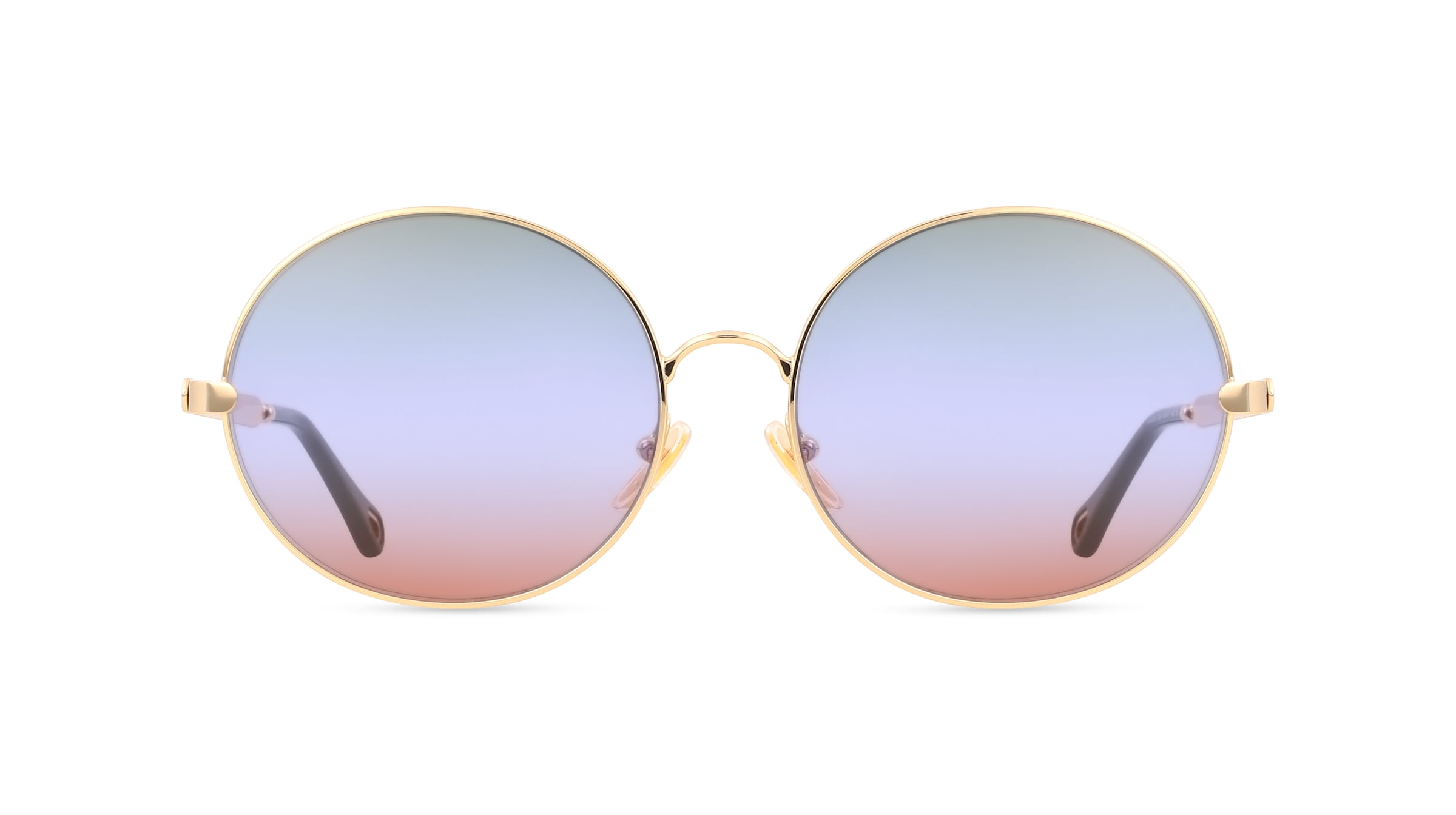 Chloé CH0281S Damen-Sonnenbrille Vollrand Rund Metall-Gestell, gold