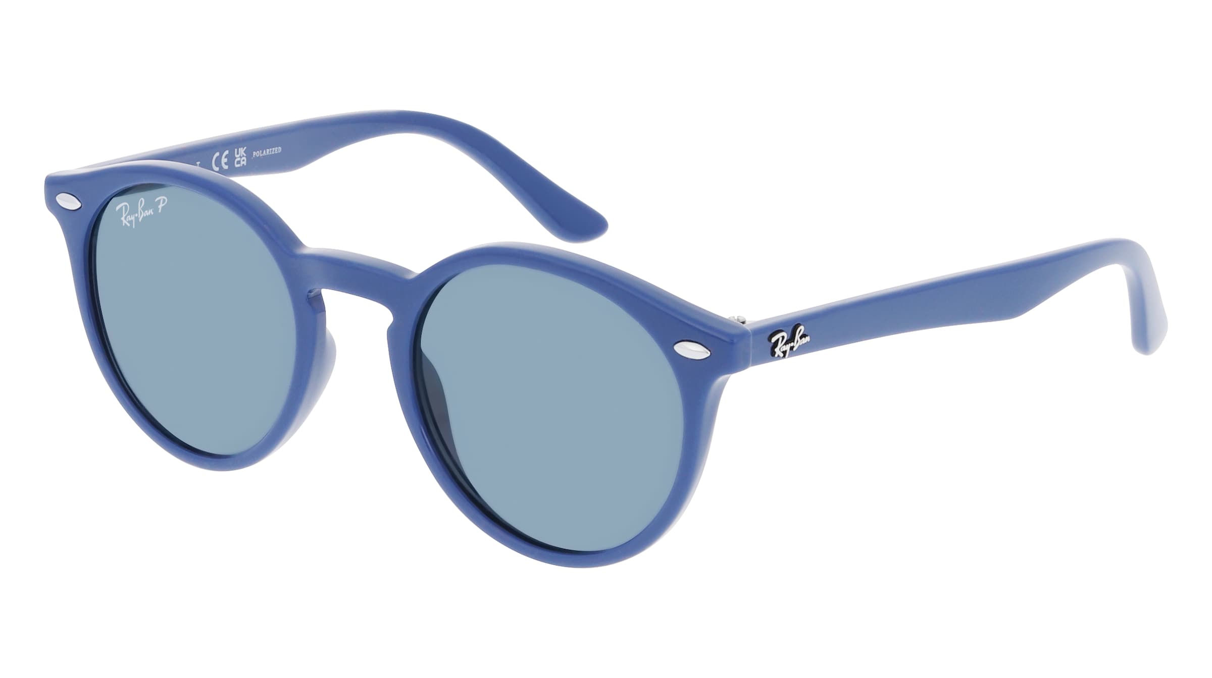 Ray-Ban Junior RJ9064S Kinder-Sonnenbrille Vollrand Panto Kunststoff-Gestell, Blau