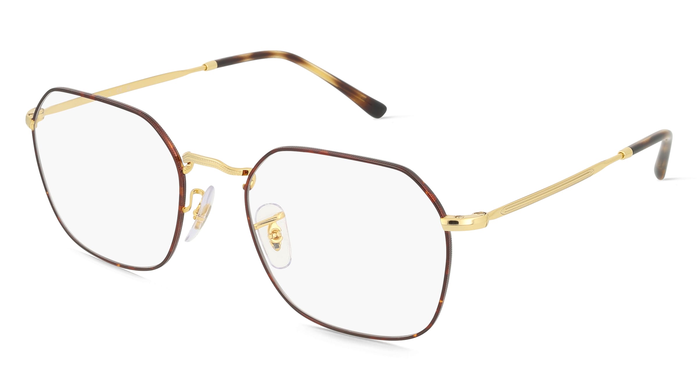 Ray-Ban 0RX3694V JIM Unisex-Brille inkl. Gläser Vollrand Quadratisch Metall-Gestell 53/20/140, Gold