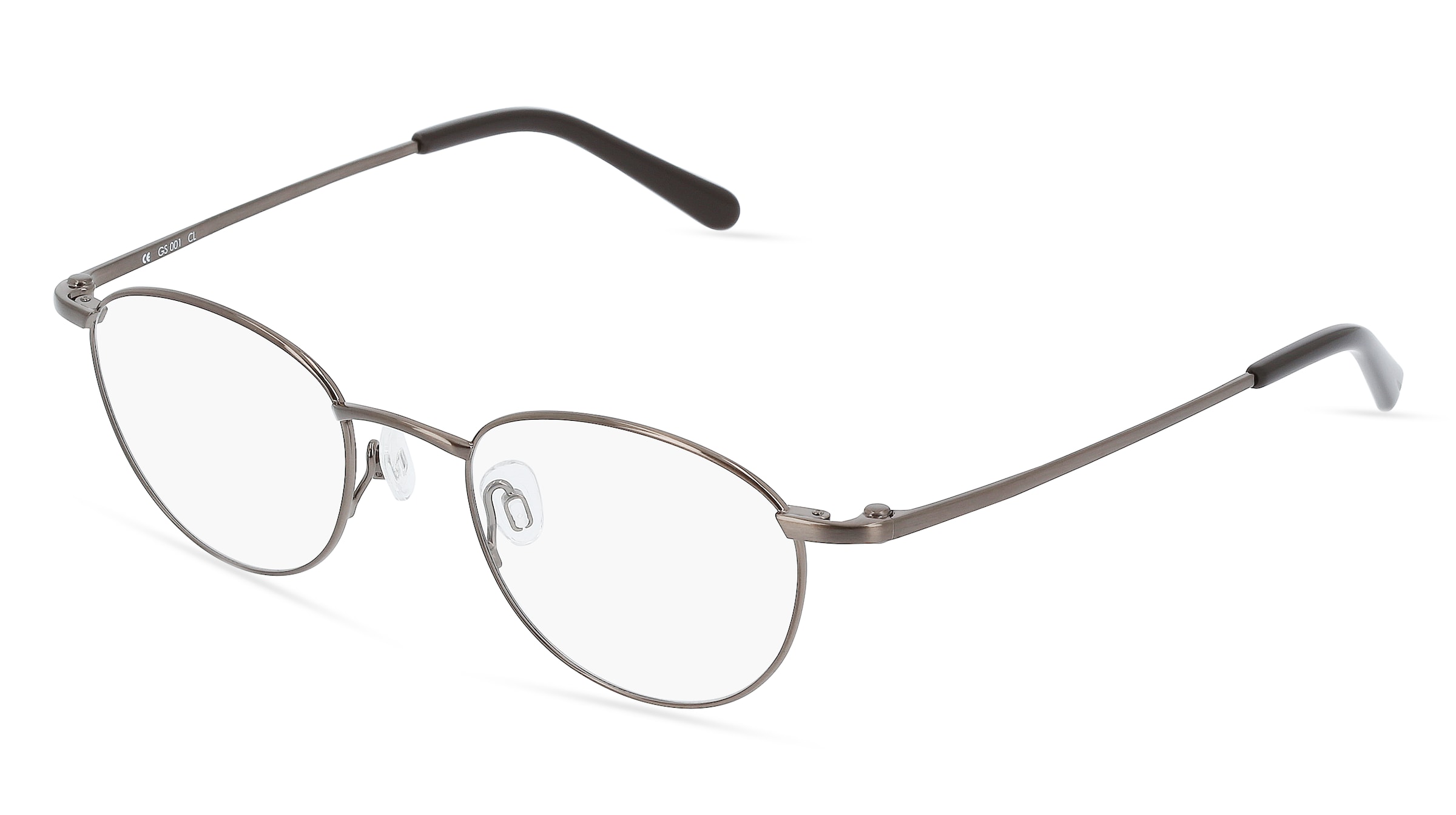 Fielmann GS 001 CL Unisex-Brille inkl. Gläser Vollrand Panto Metall-Gestell 46/20/140, Braun