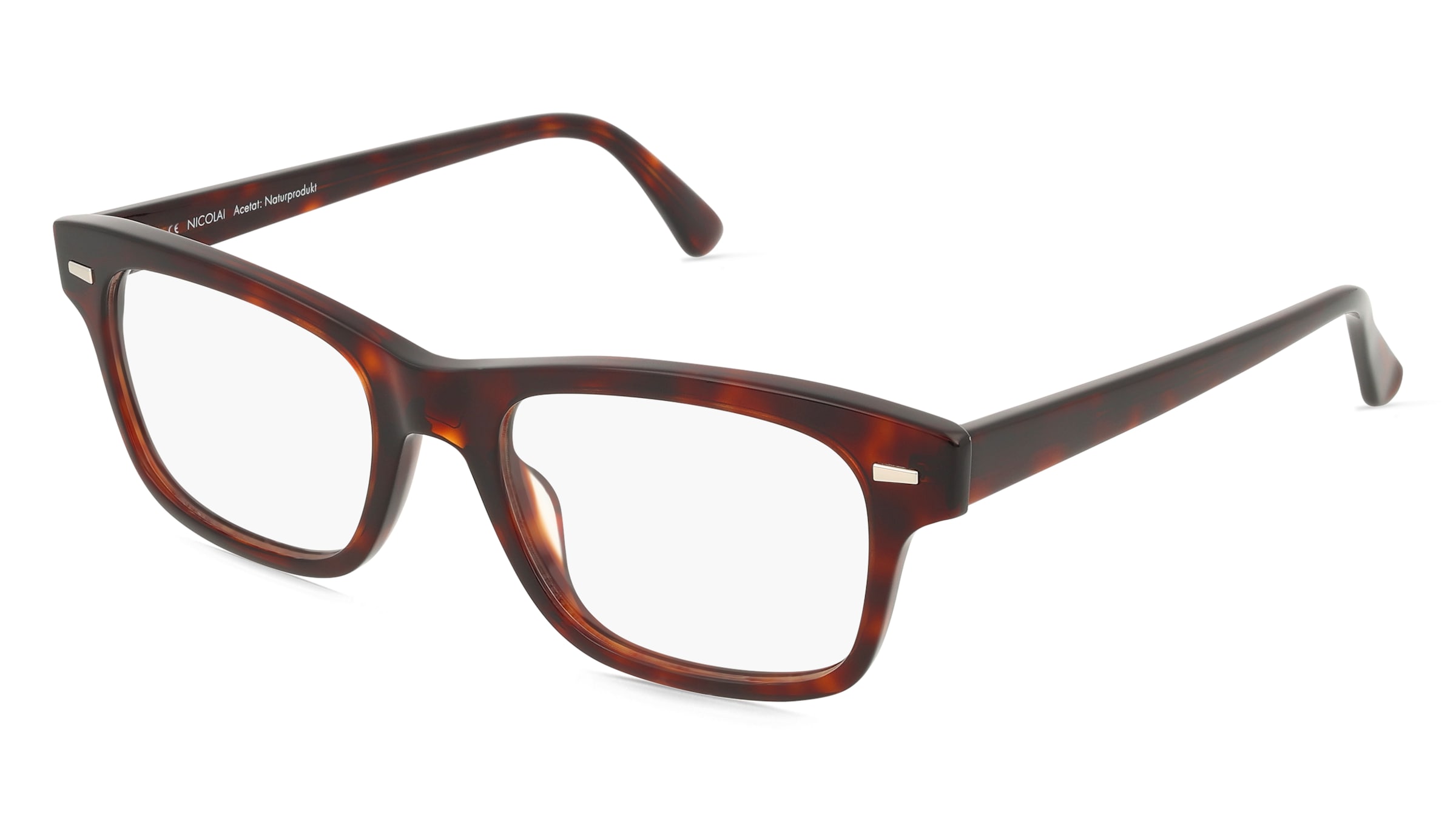 Fielmann LN 070 CL NICOLAI Herren-Brille inkl. Gläser Vollrand Quadratisch Acetat-Gestell 52/19/145, Havanna