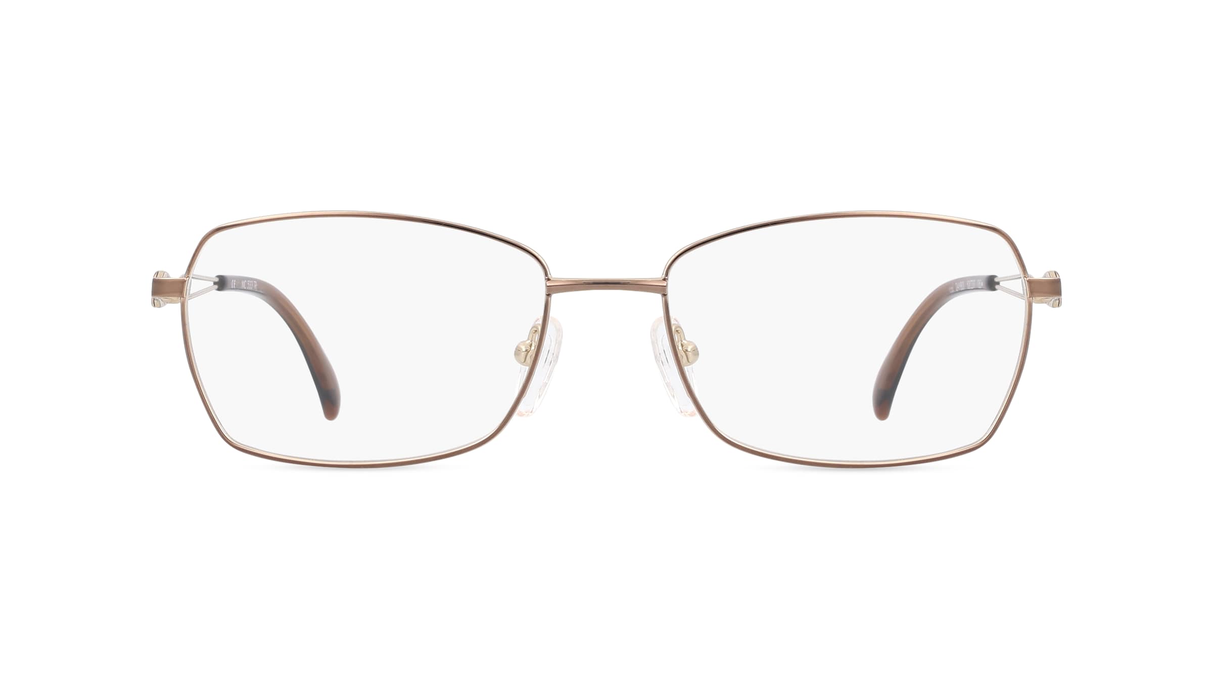 Fielmann MC 533 TR Damen-Brille inkl. Gläser Vollrand Eckig Metall-Gestell 52mm/17mm/135mm, gold