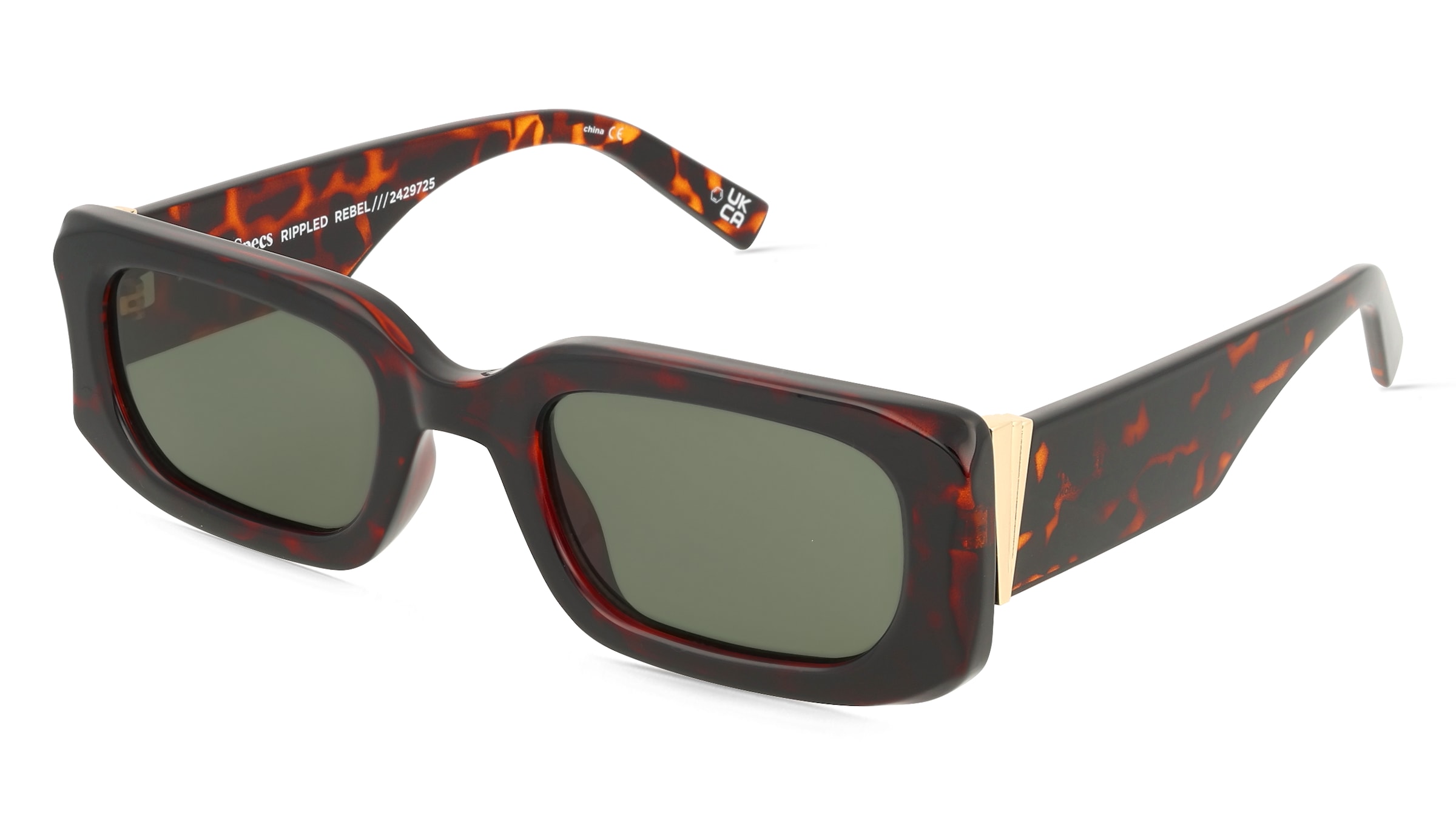 Le Specs LSU2429728 Unisex-Sonnenbrille Vollrand Quadratisch Kunststoff-Gestell, Havanna