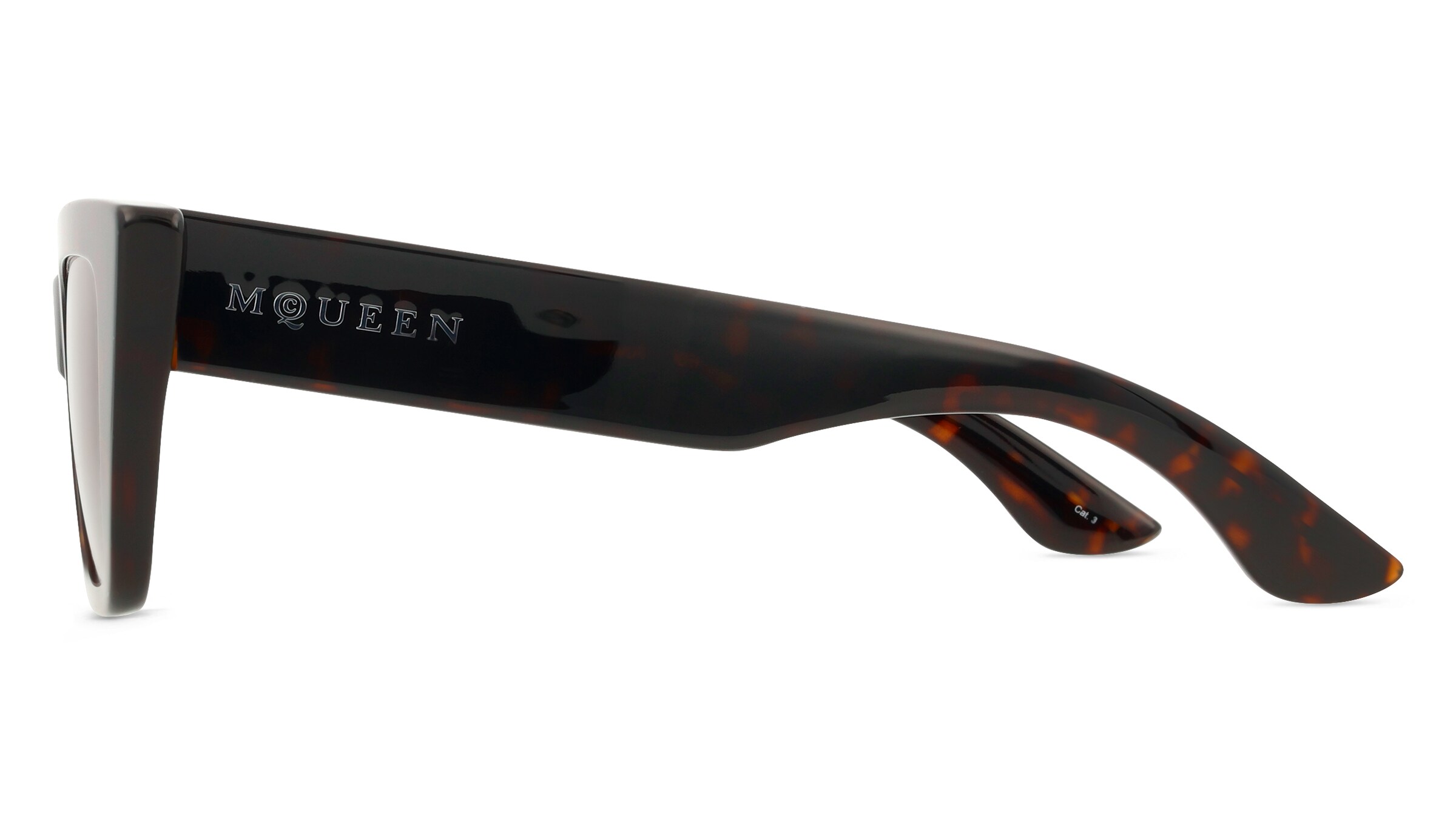 Thumbnail - Alexander McQueen AM0507S Damen-Sonnenbrille Vollrand Cateye Acetat-Gestell, Havanna