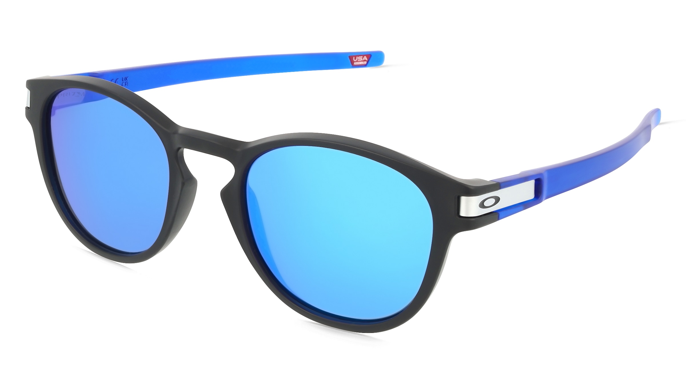 Oakley OO9265 LATCH Herren-Sonnenbrille Vollrand Oval Kunststoff-Gestell, Schwarz