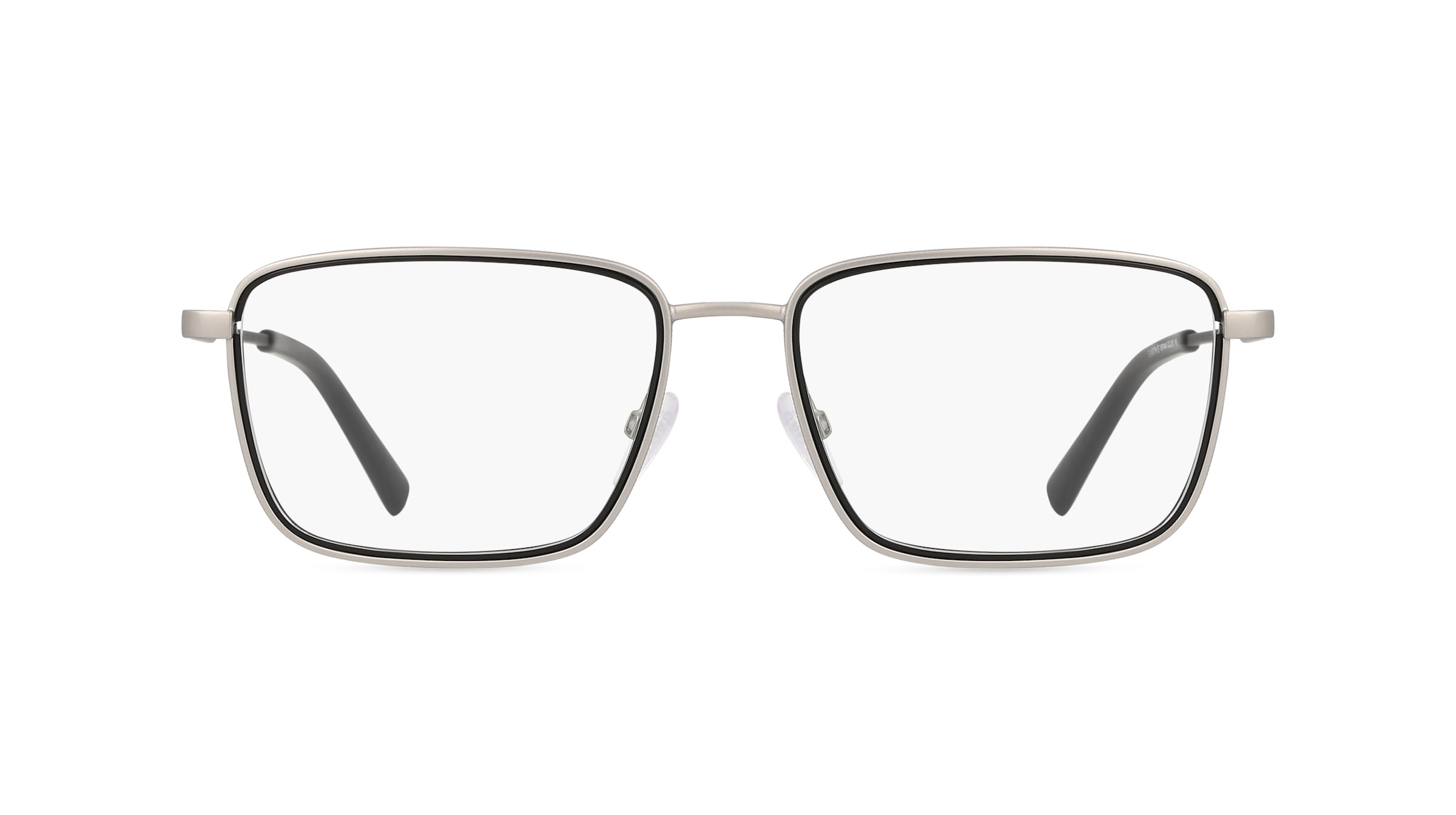 Sting STGVST445 Herren-Brille inkl. Gläser Vollrand Eckig Metall-Gestell 53mm/18mm/145mm, silber