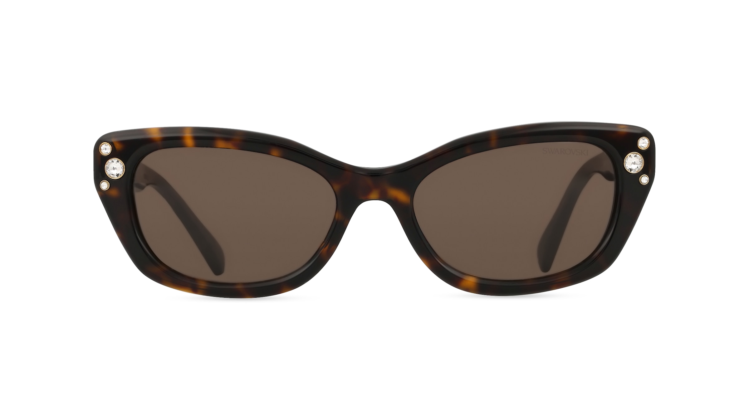 Swarovski 0SK6019 Damen-Sonnenbrille Vollrand Pilot Acetat-Gestell, braun