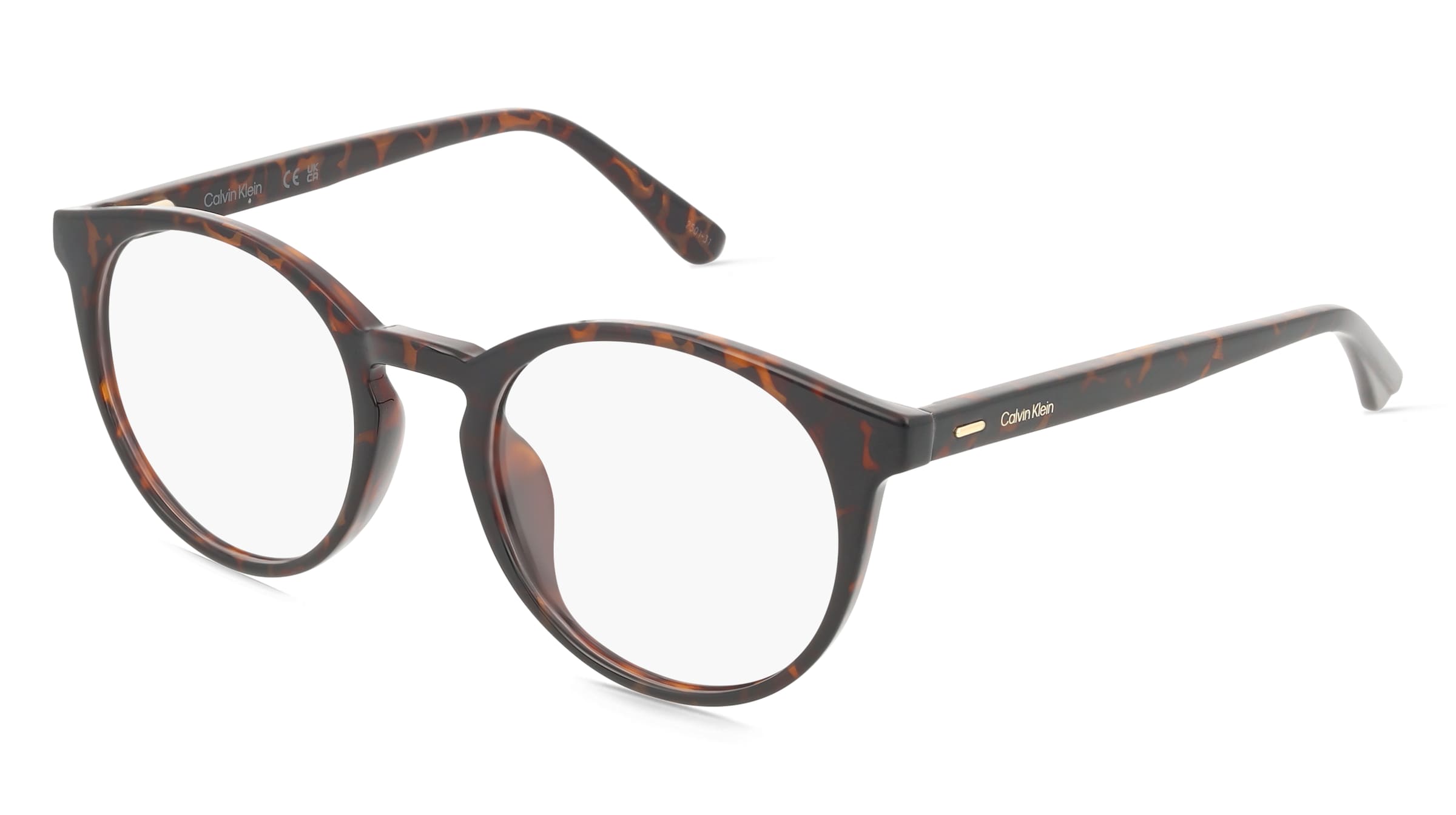 Calvin Klein CK20527 Unisex-Brille inkl. Gläser Vollrand Rund Kunststoff-Gestell 49/20/145, Havanna