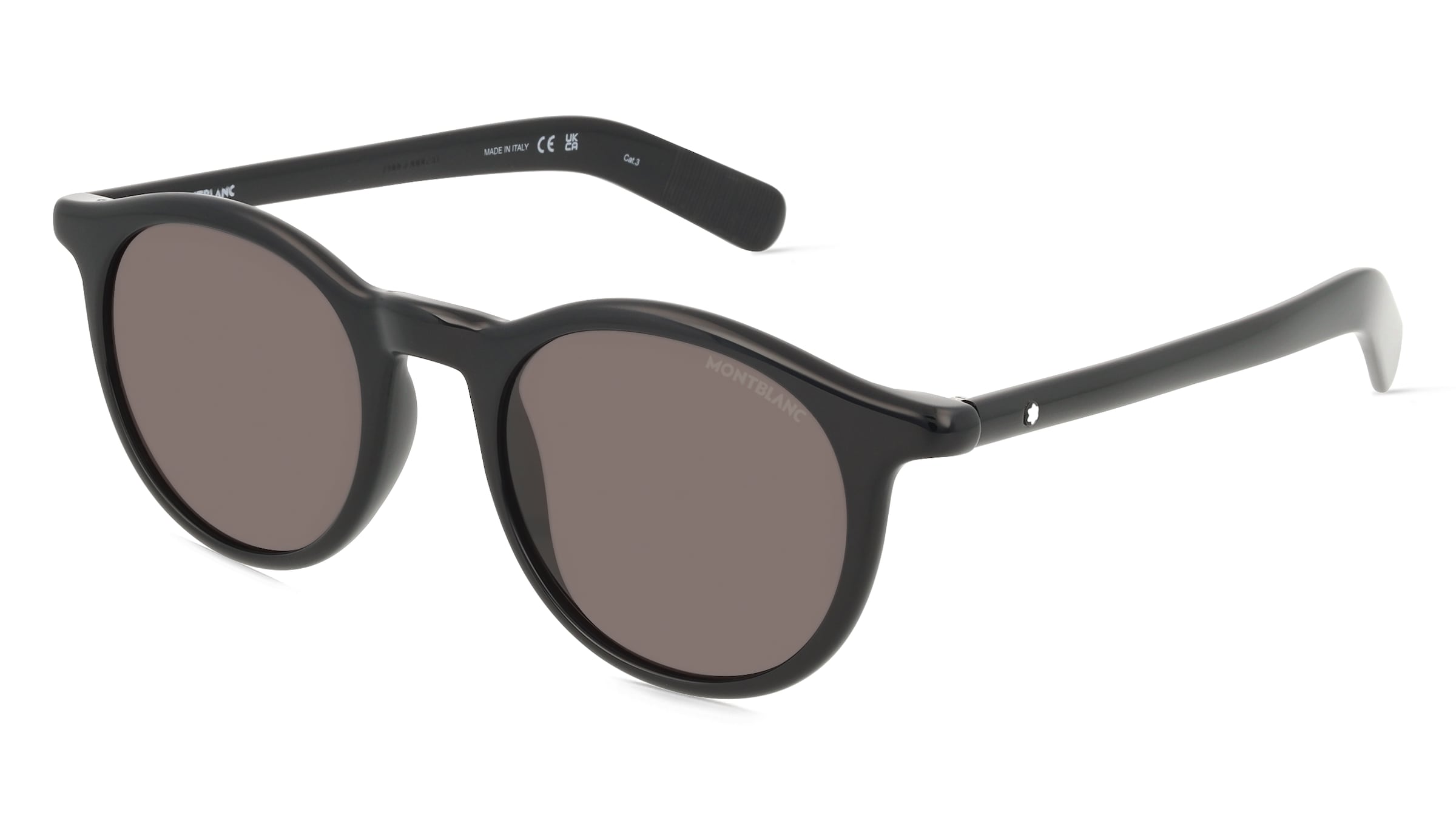 Montblanc MB0353S Unisex-Sonnenbrille Vollrand Panto Acetat-Gestell, Schwarz