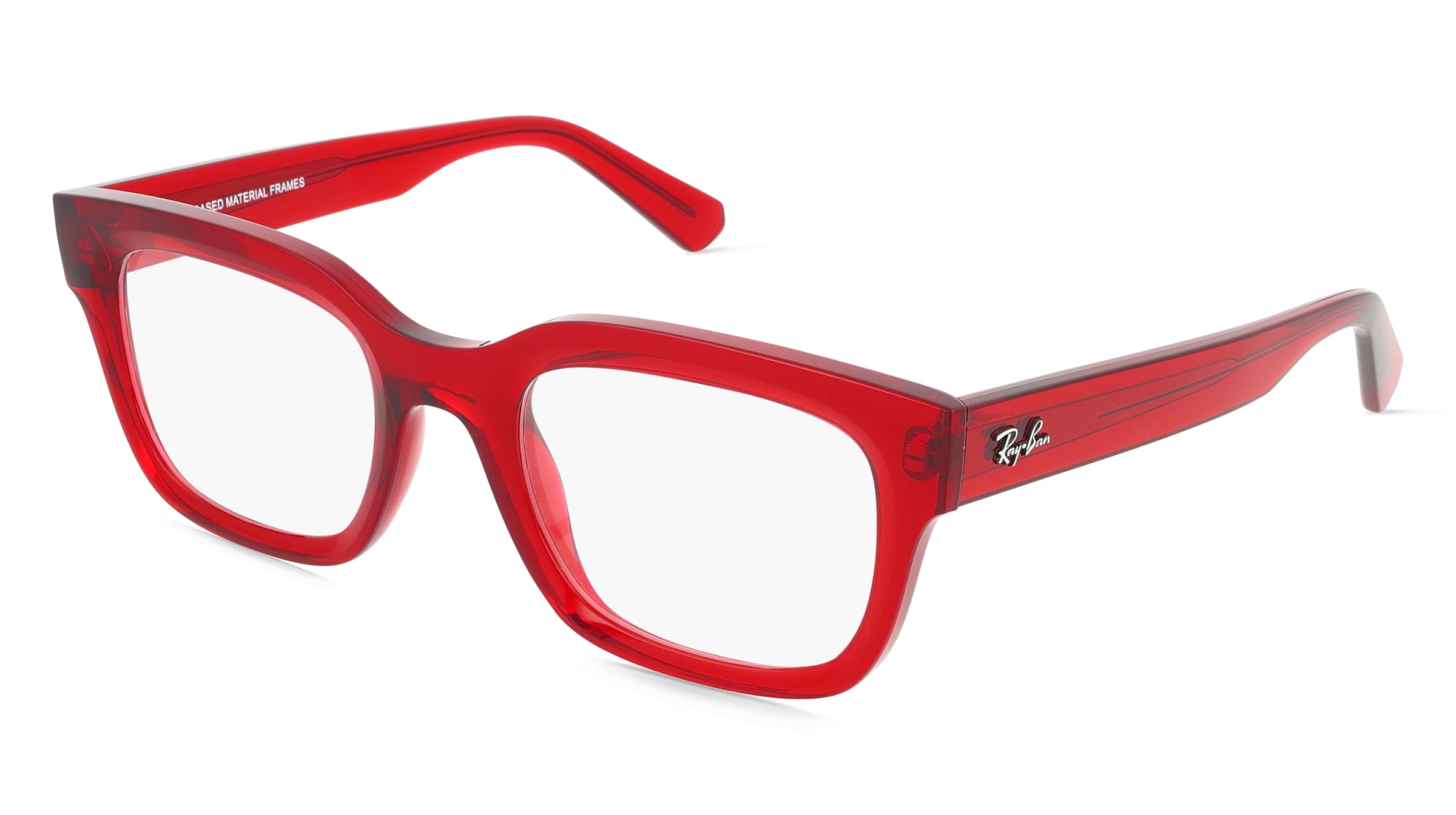 Ray-Ban 0RX7217 CHAD Unisex-Brille inkl. Gläser Vollrand Eckig Kunststoff-Gestell 52/22/145, Rot