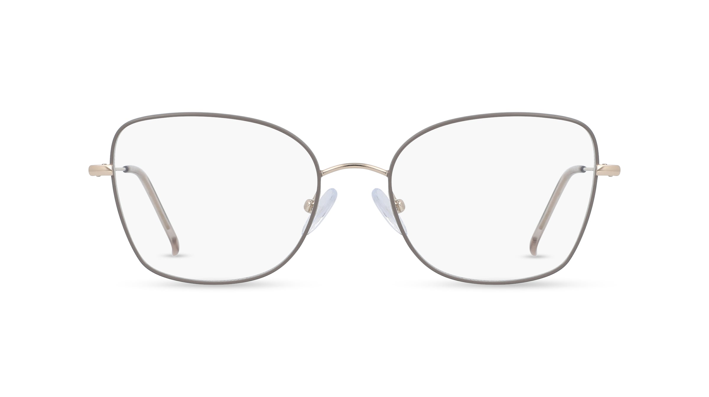 Fielmann BD 478 FA Damen-Brille inkl. Gläser Vollrand Butterfly Edelstahl-Gestell 53mm/18mm/140mm, grau