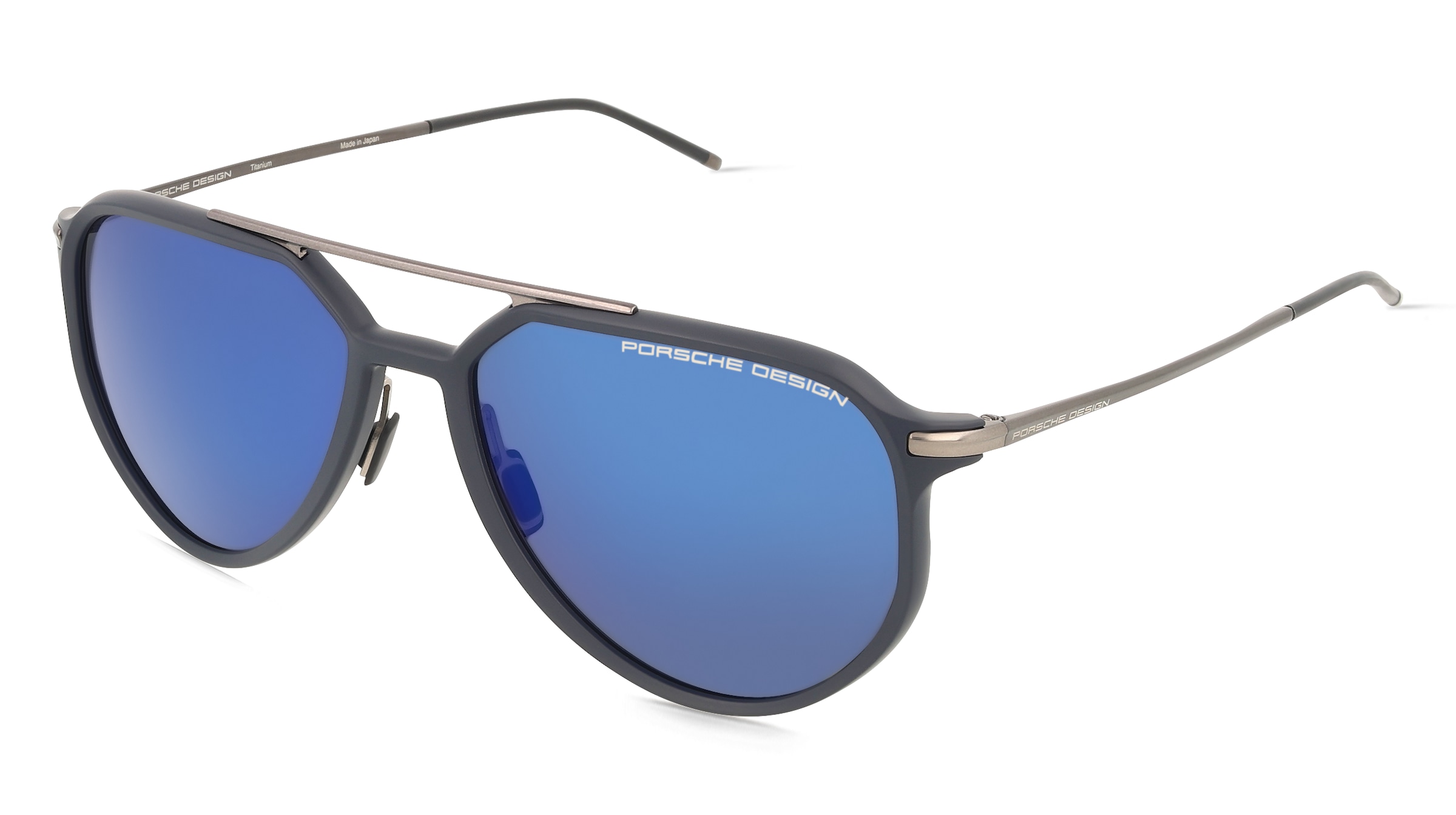 Porsche Design P8990 Herren-Sonnenbrille Vollrand Pilot Kunststoff-Gestell, Blau