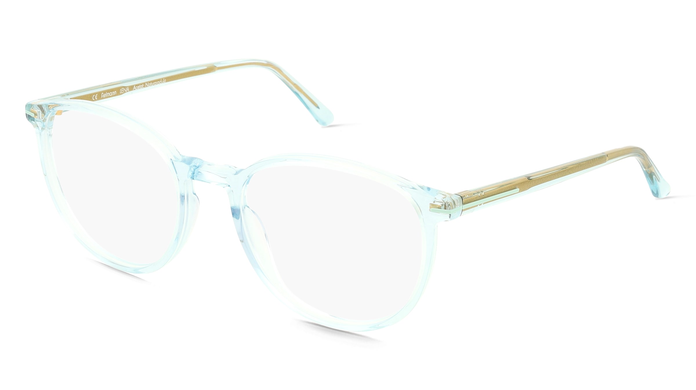 Fielmann ABC 096 CL LENA Damen-Brille inkl. Gläser Vollrand Panto Acetat-Gestell 52/19/140, Blau