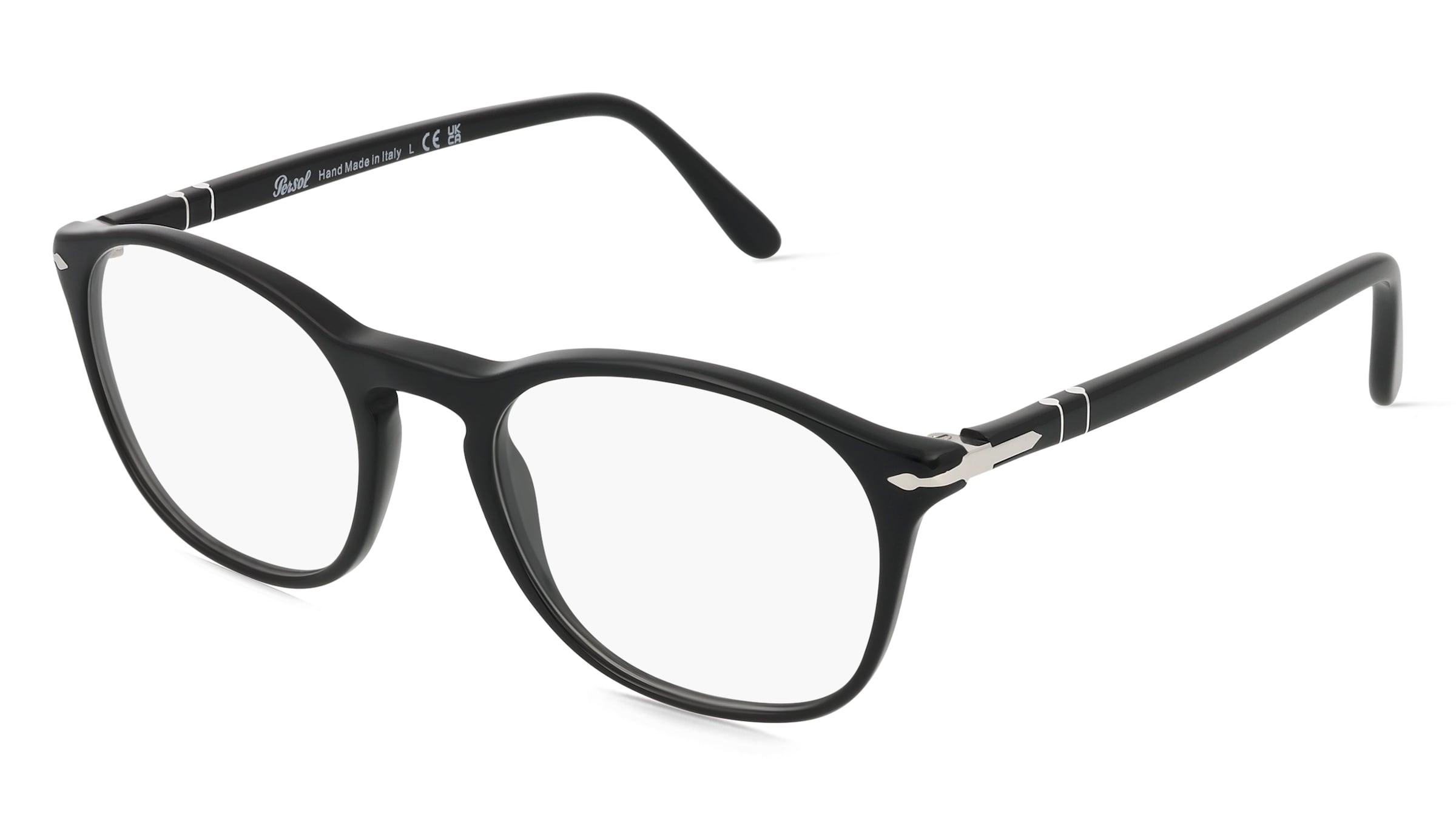Persol 0PO3007V Herren-Brille inkl. Gläser Vollrand Quadratisch Acetat-Gestell 50/19/145, Schwarz