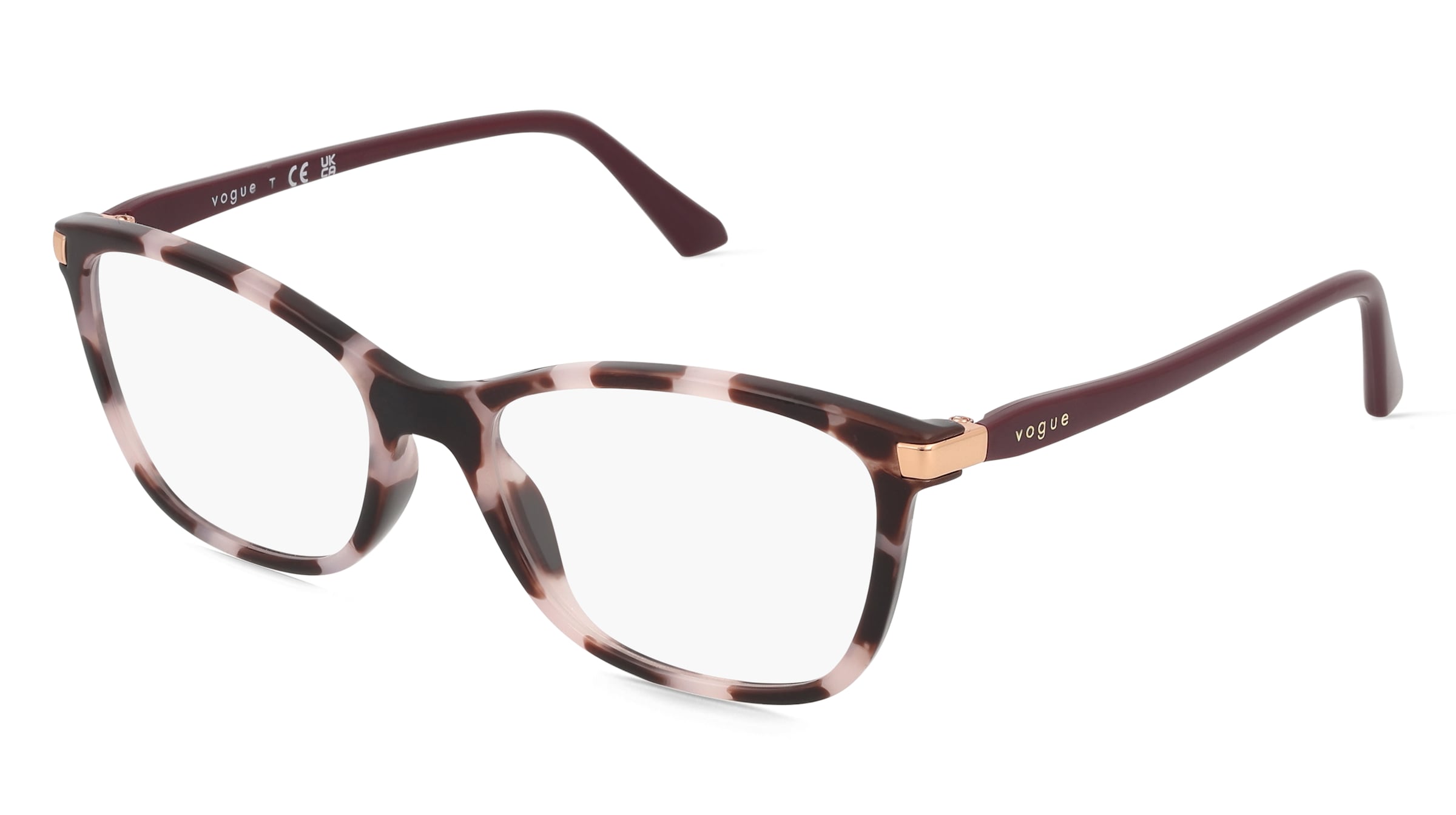 Vogue 0VO5378 Damen-Brille inkl. Gläser Vollrand Quadratisch Kunststoff-Gestell 53/17/140, Pink