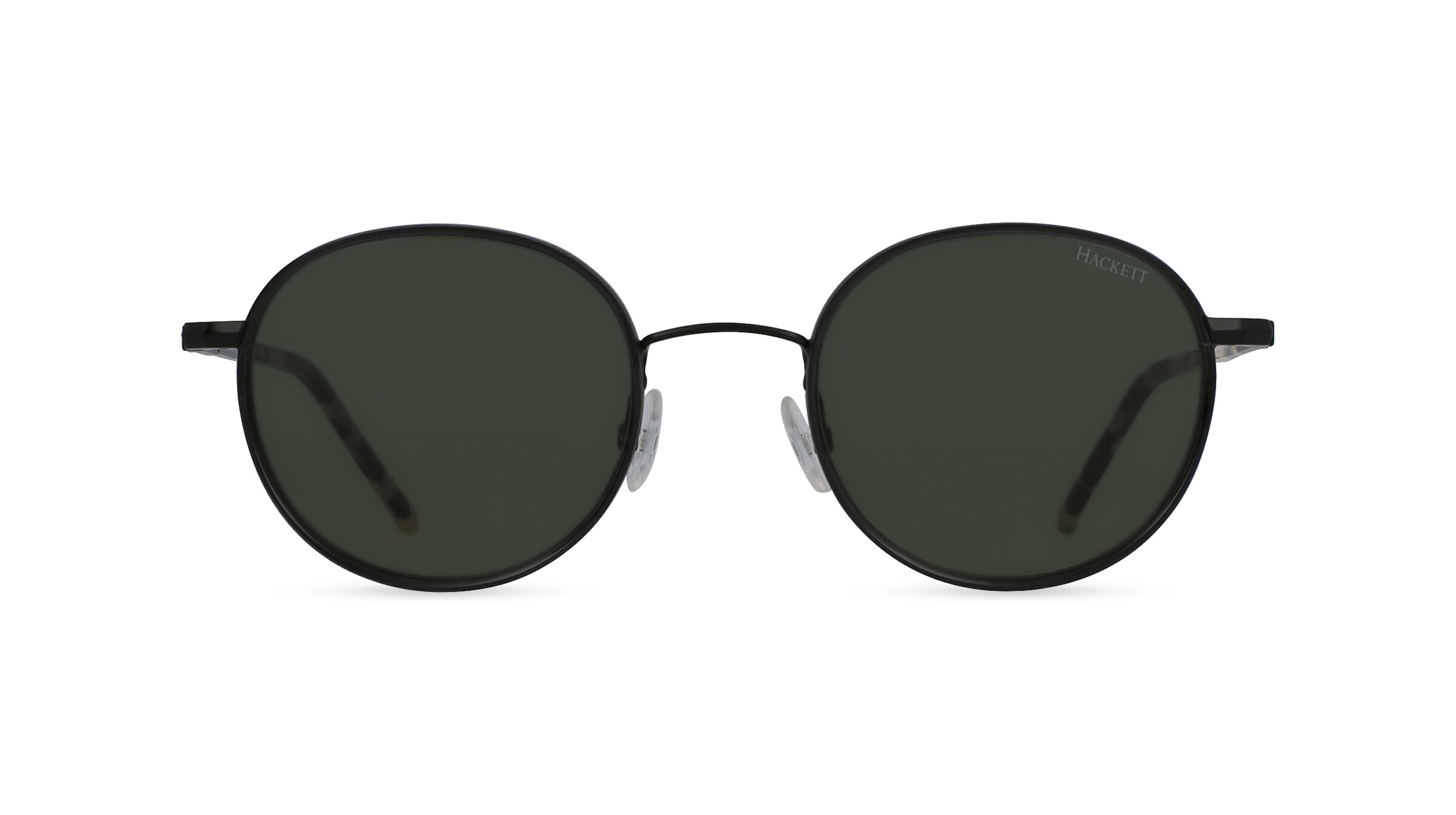 Hackett HE 907 Unisex-Sonnenbrille Vollrand Rund Metall-Gestell, schwarz