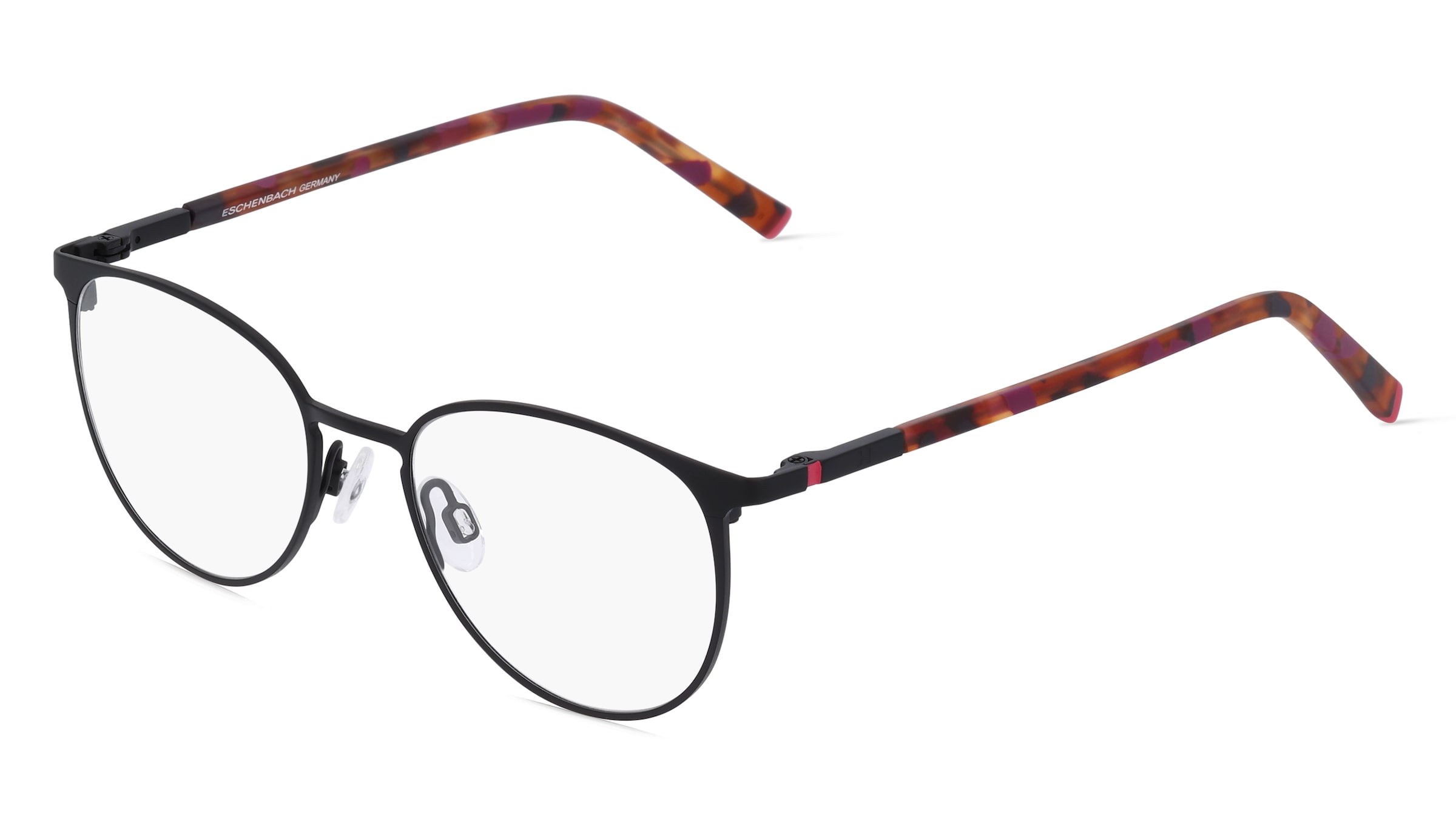 Humphrey’s eyewear 582364 Damen-Brille inkl. Gläser Vollrand Panto Metall-Gestell 46/17/135, Schwarz