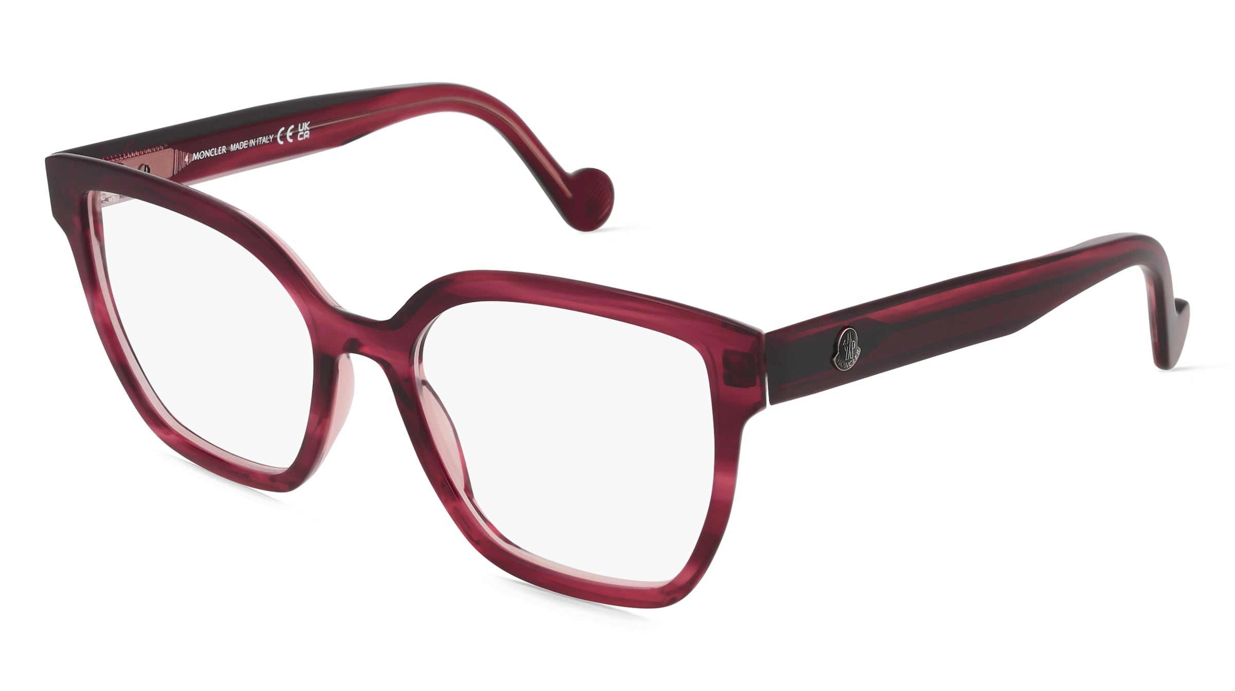 MONCLER ML5155 Unisex-Brille inkl. Gläser Vollrand Quadratisch Acetat-Gestell 53/18/145, Pink